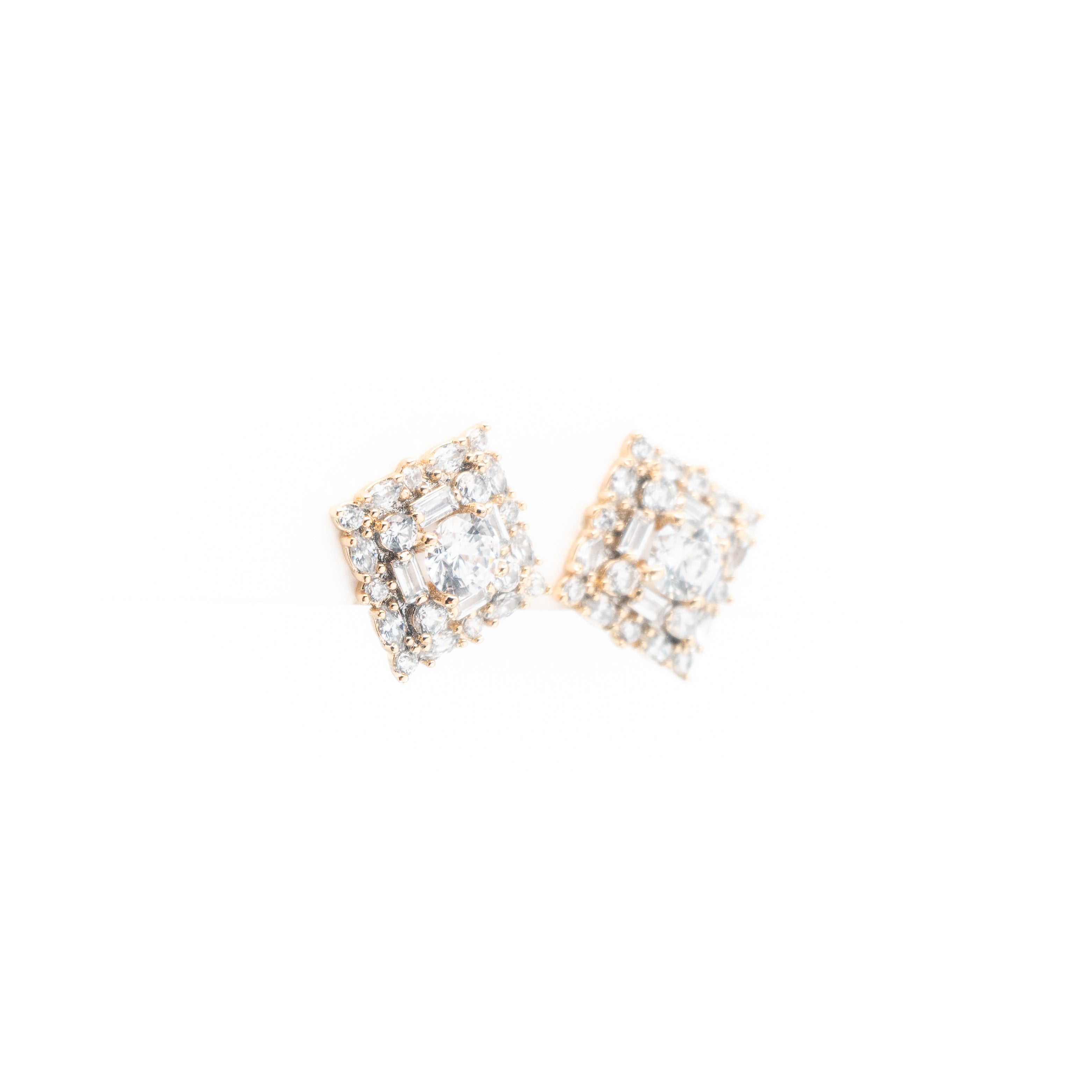 Aretes Cuadrados Con Strass