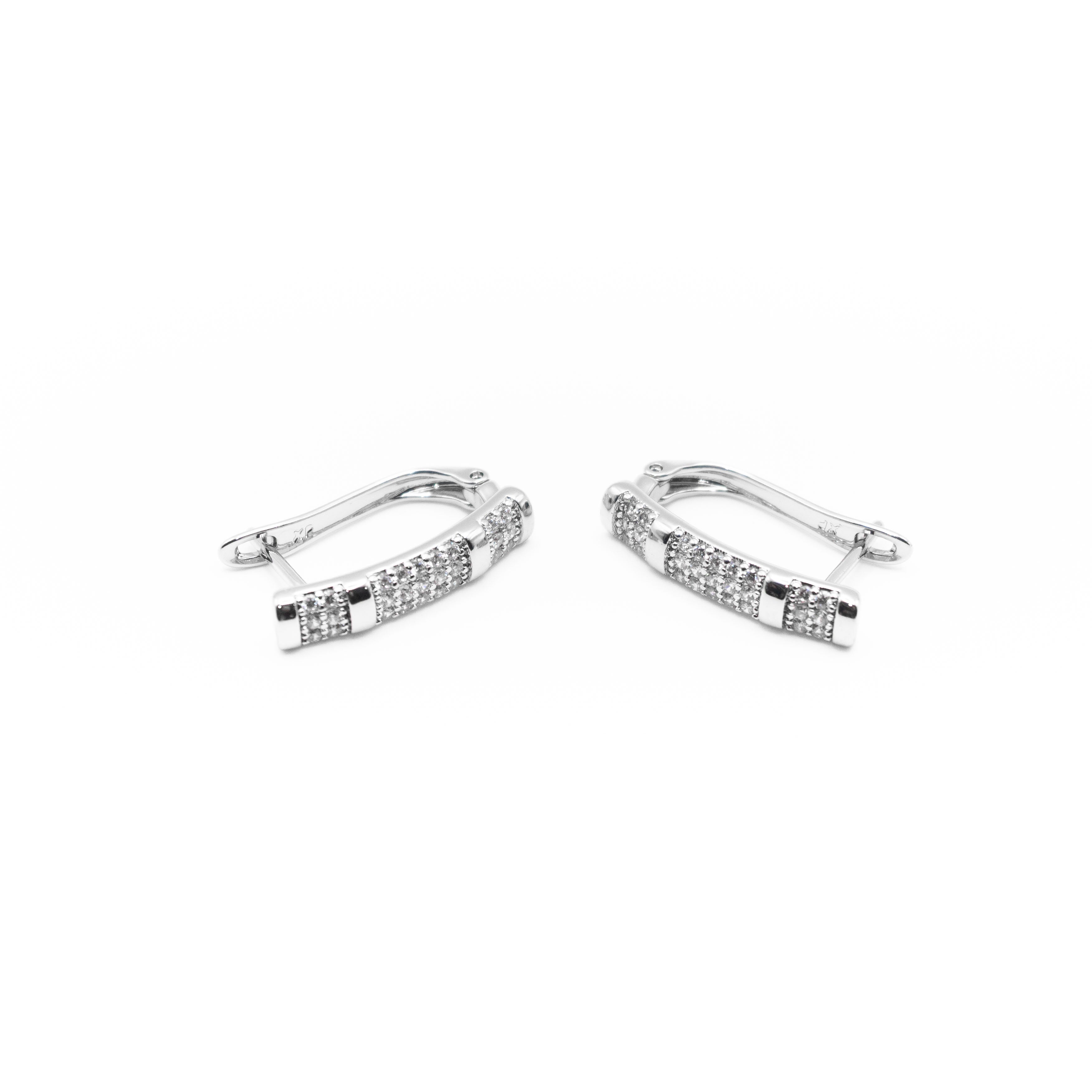 Aretes De Barra Strass