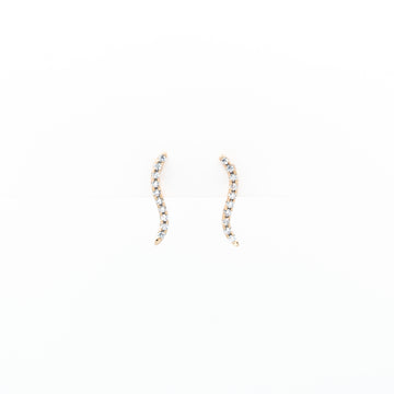 Aretes Ondulados Strass
