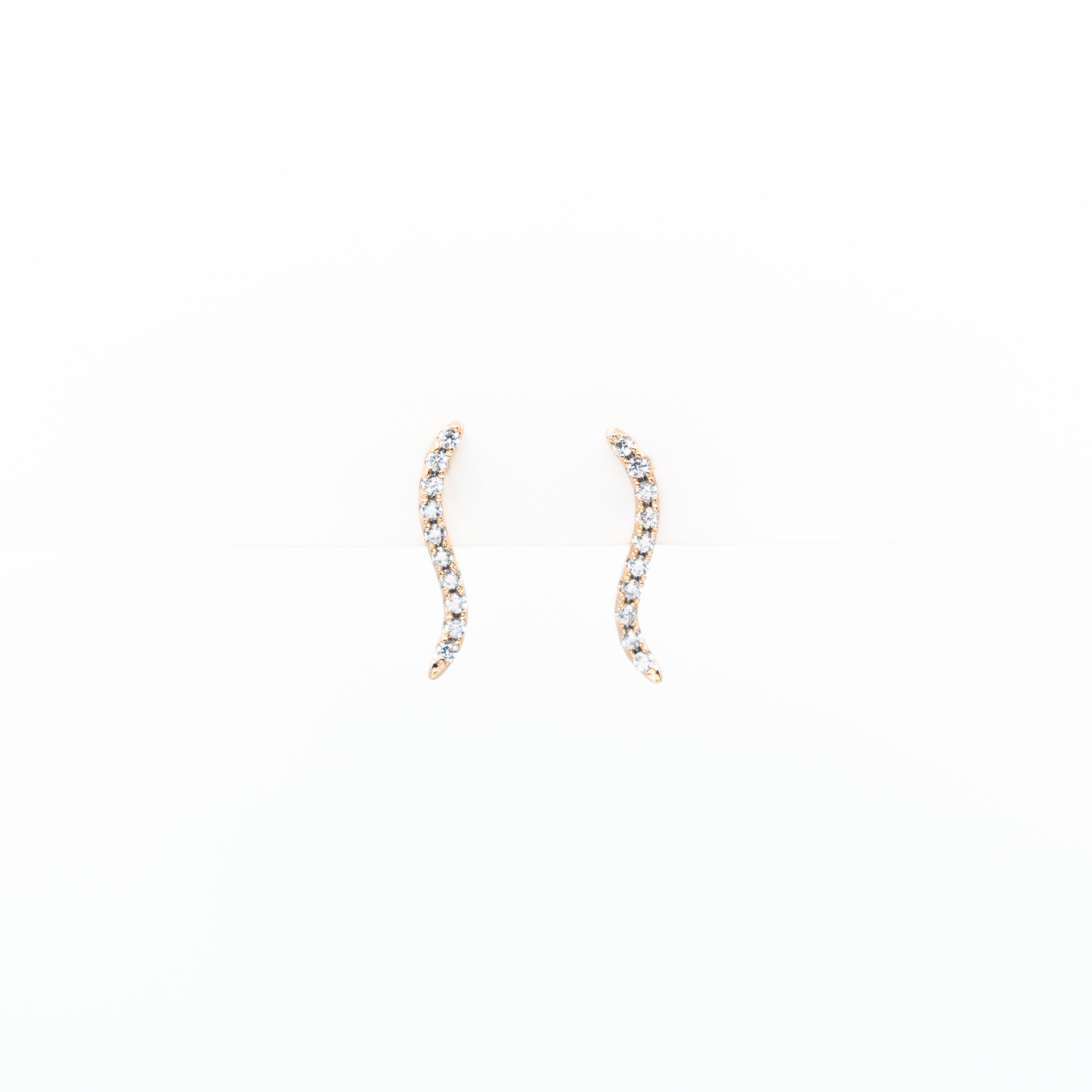 Aretes Ondulados Strass