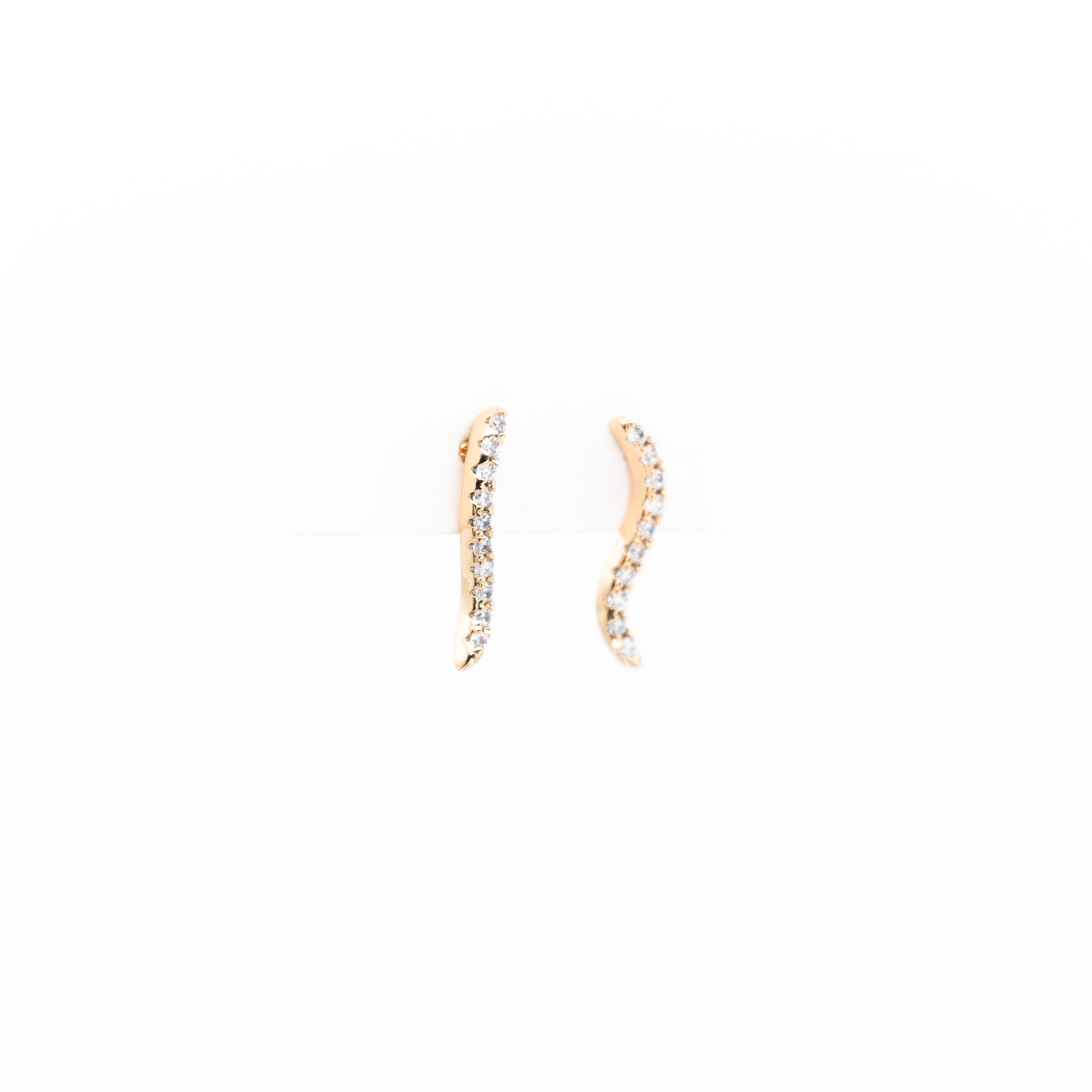 Aretes Ondulados Strass