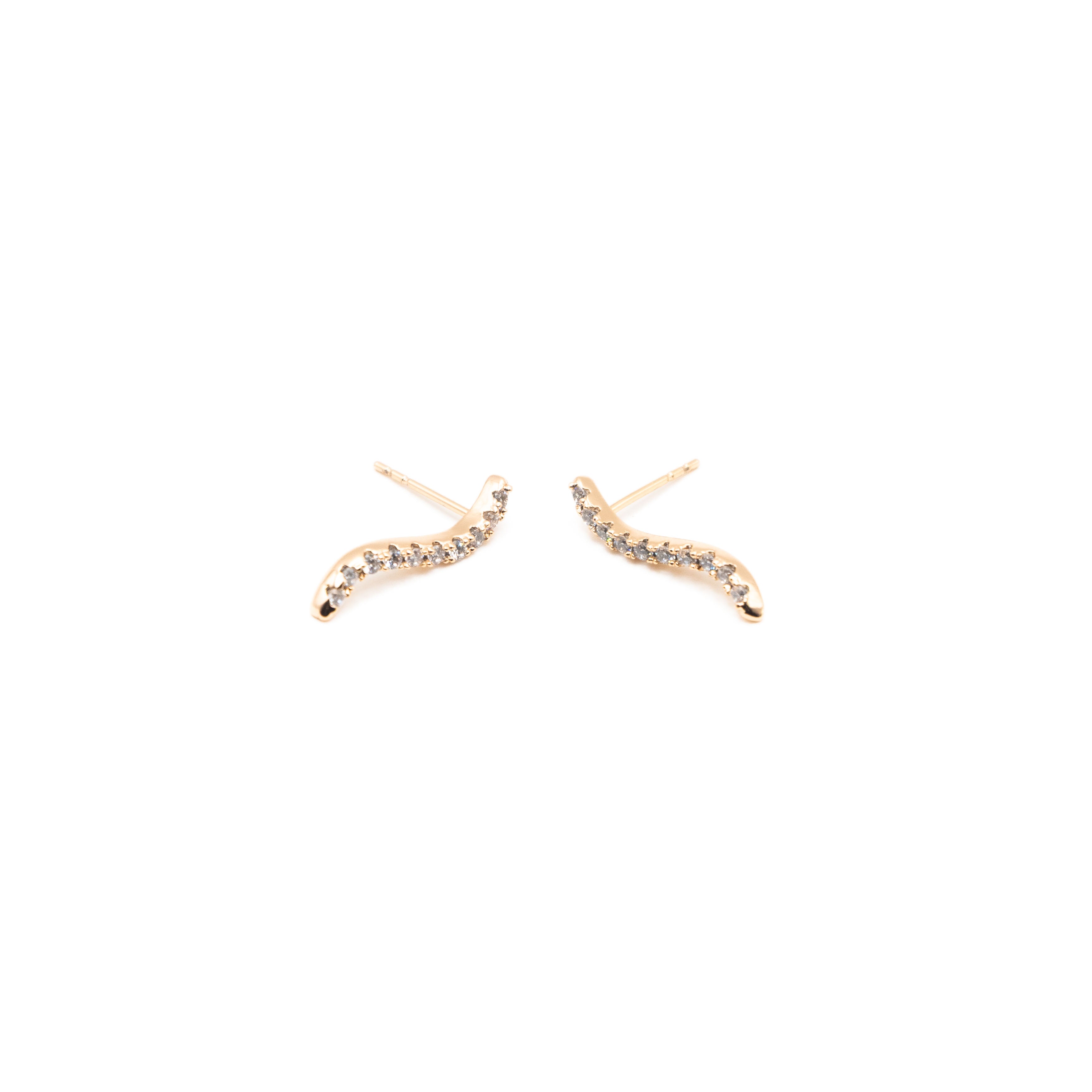 Aretes Ondulados Strass