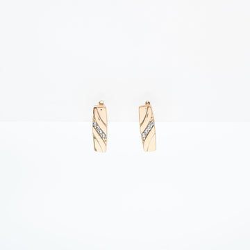 Aretes Con Franja Strass