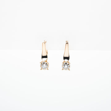 Aretes Dorados Con Circonia