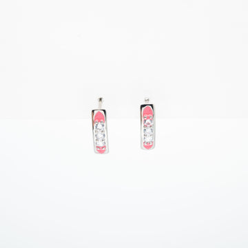 Aretes Con Corazón Y Strass