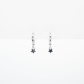 Aretes Con Dije Colgante De Estrella Pequeña