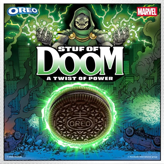 OREO MARVEL Galletas Sándwich de Chocolate Stuf of Doom, Edición Especial, 10.68 oz