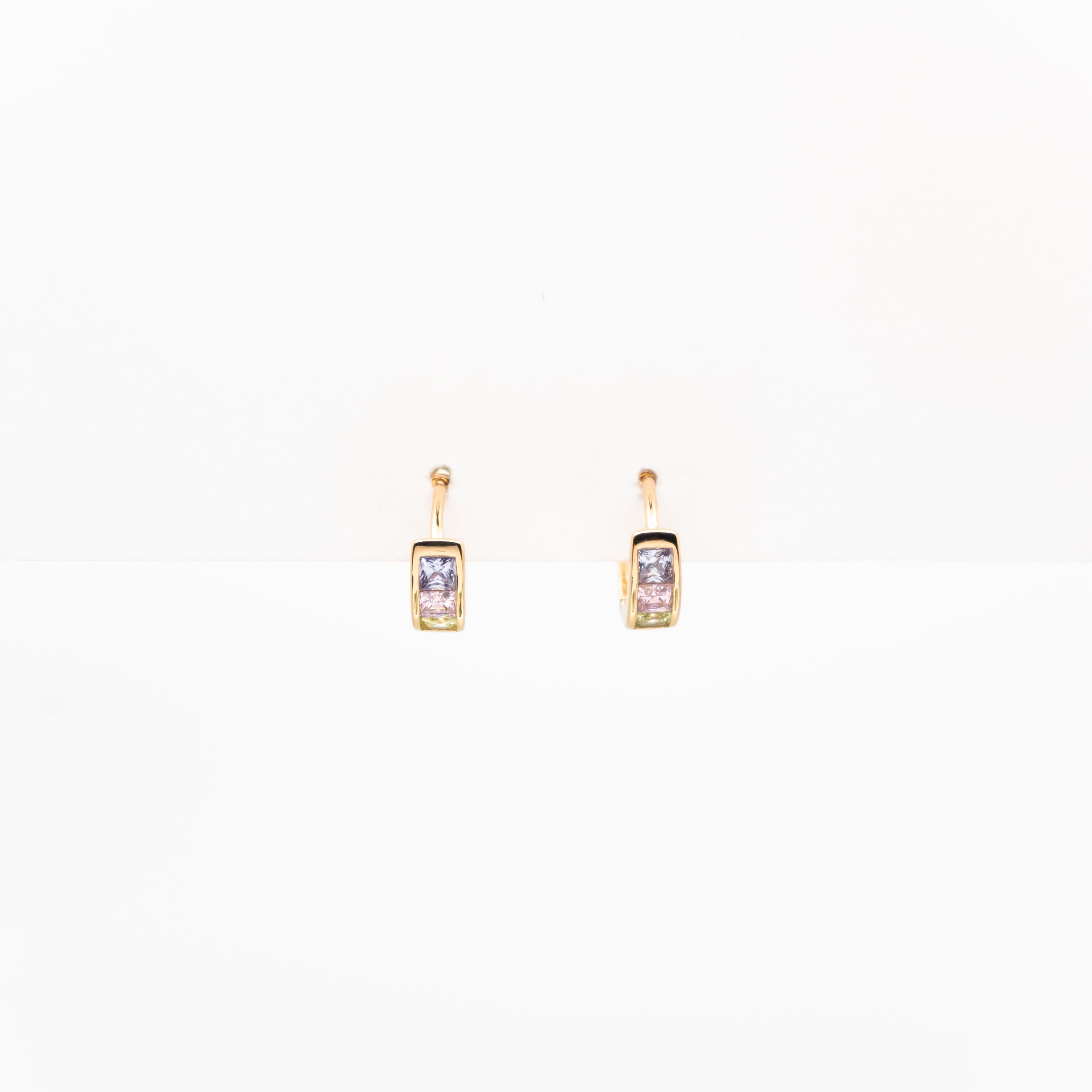 Aretes Con Circonia De Colores