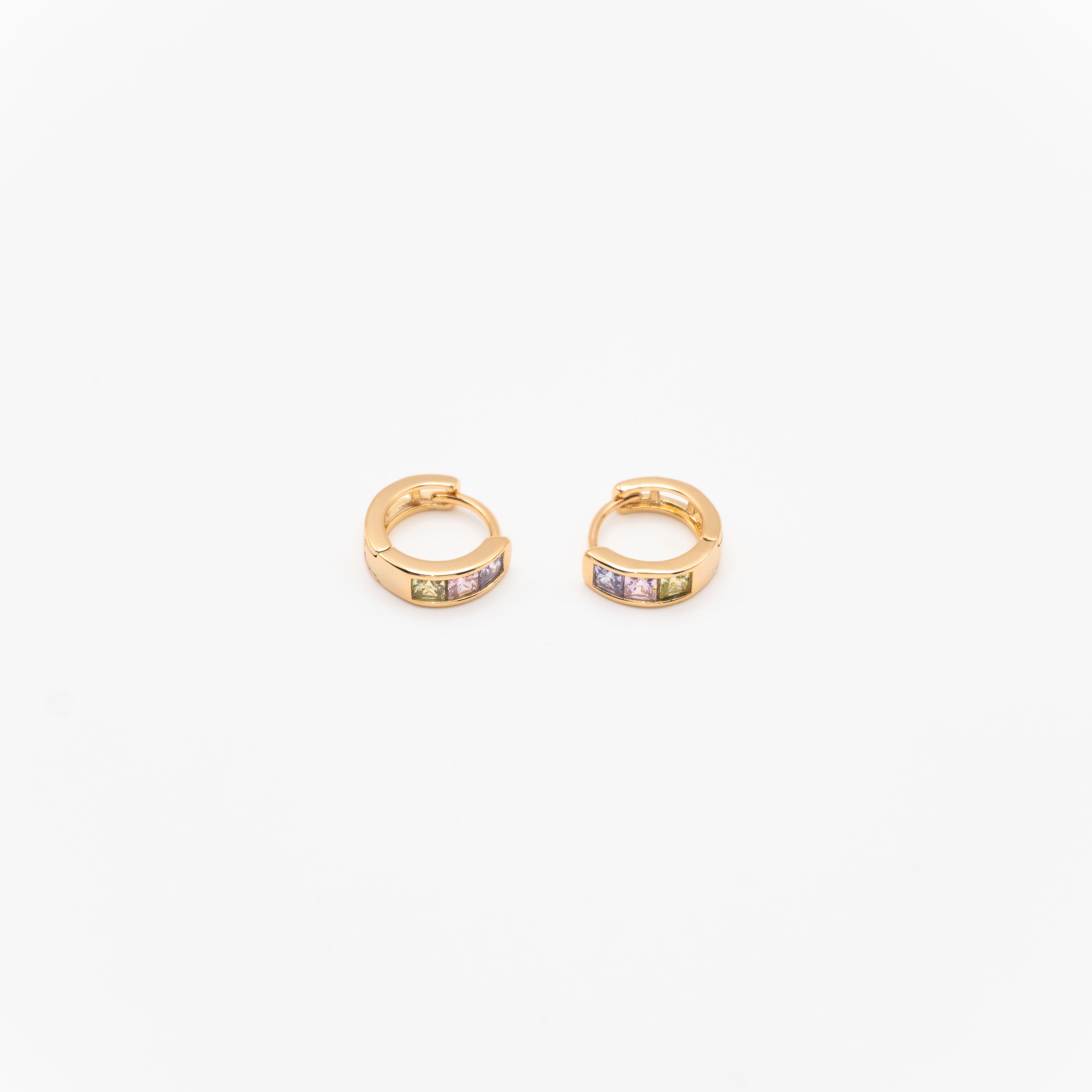 Aretes Con Circonia De Colores