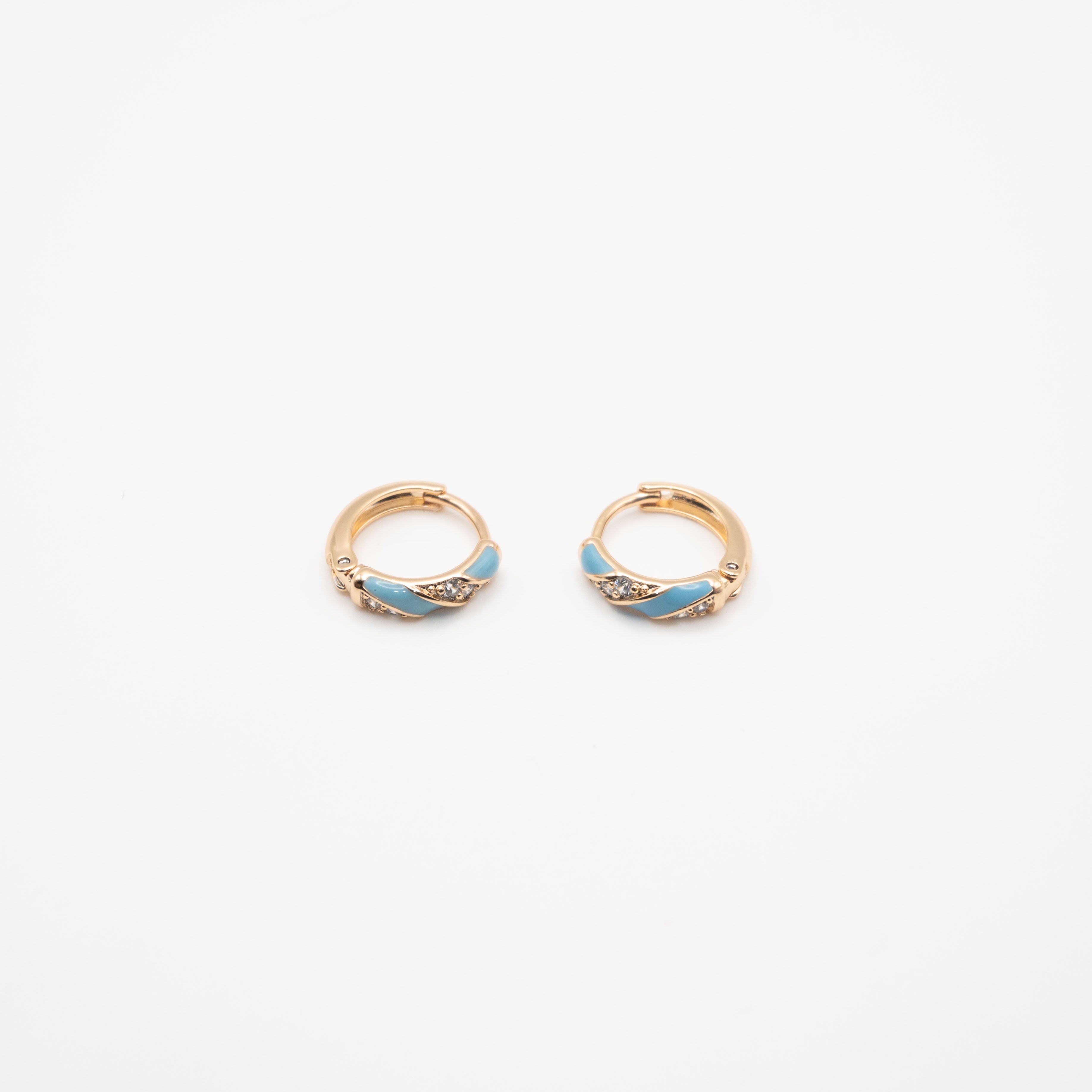 Aretes De Colores En Espiral Strass