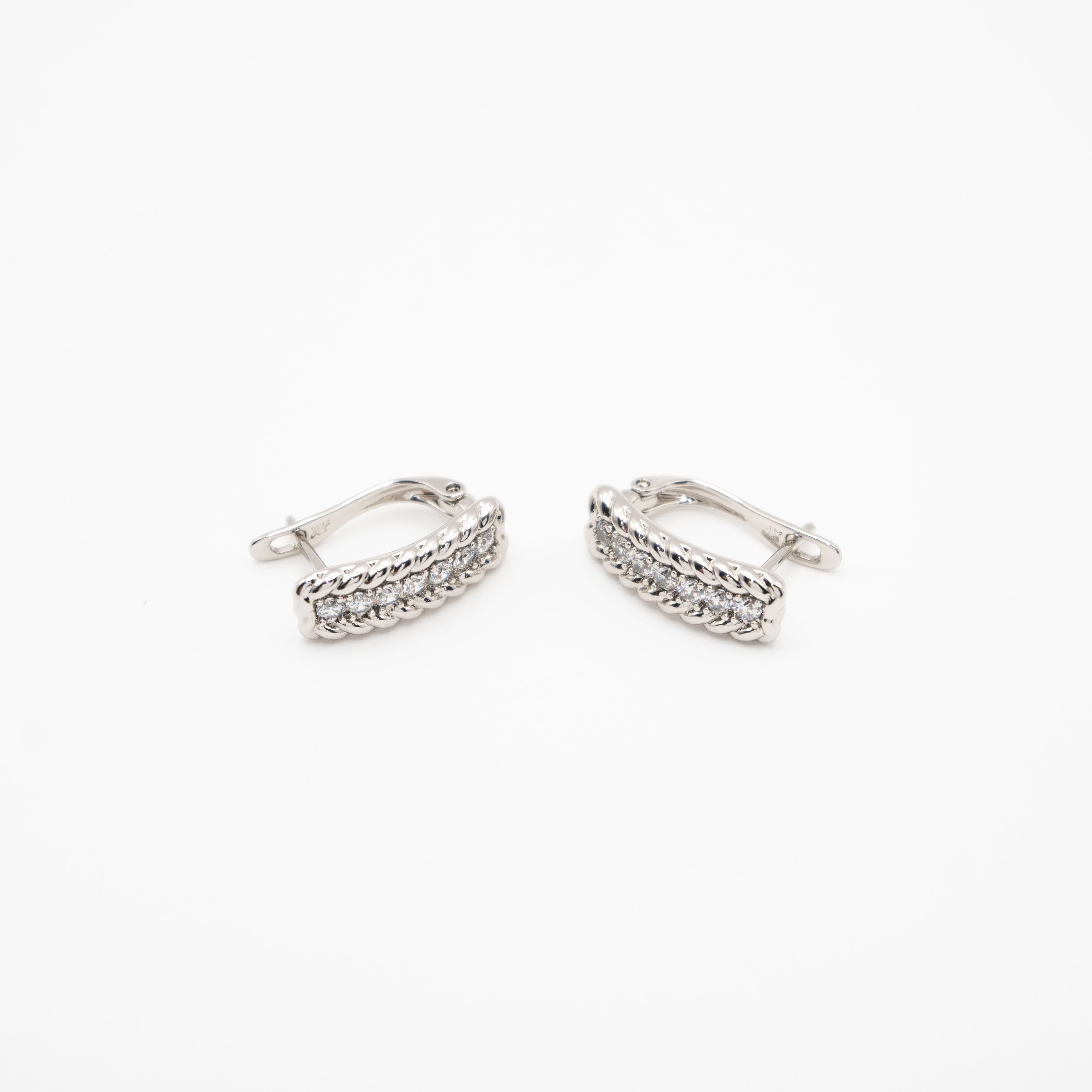 Aretes De Barra Gruesta Orla Estriada