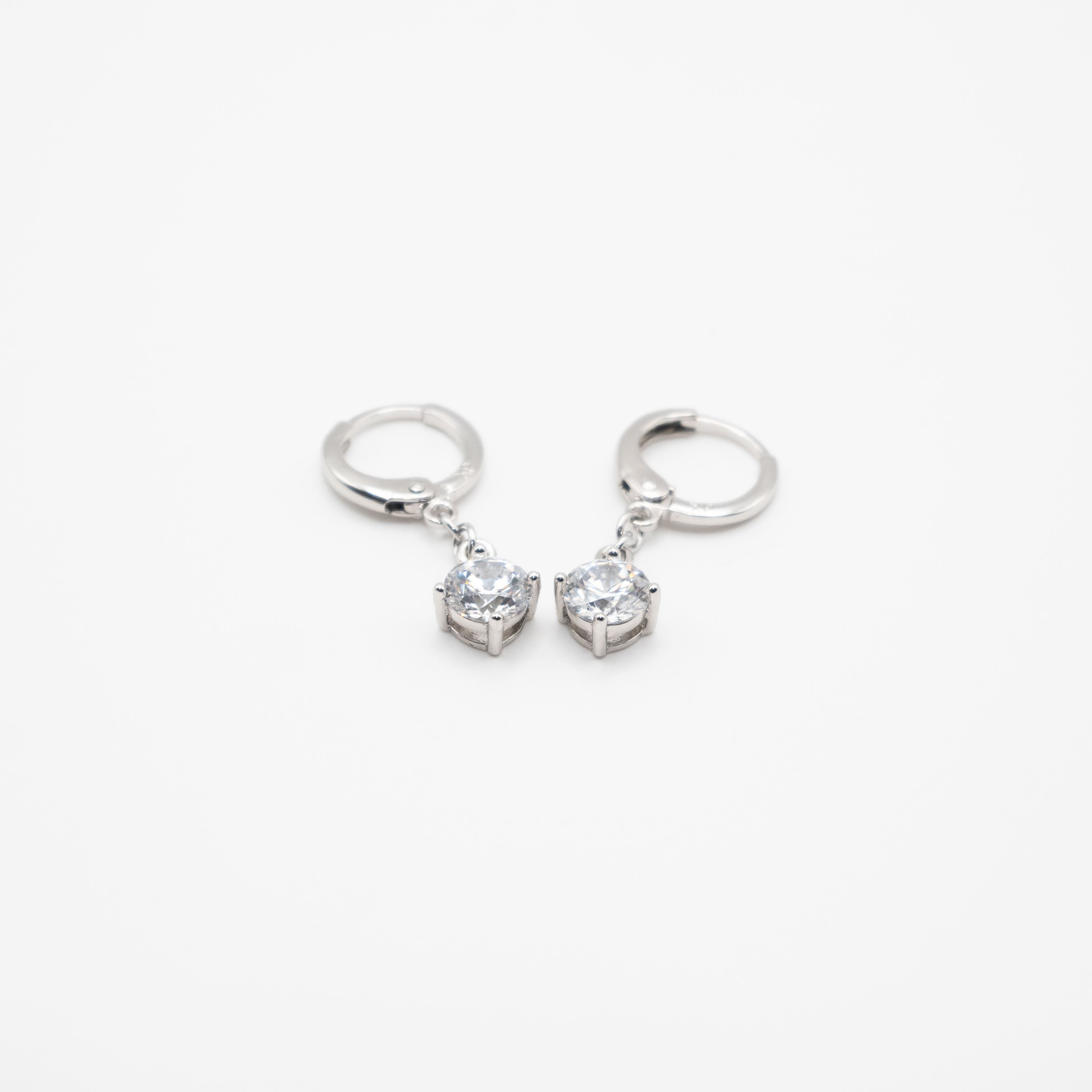 Aretes De Argolla Con Circonia