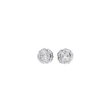 Aretes De Flor Con Strass