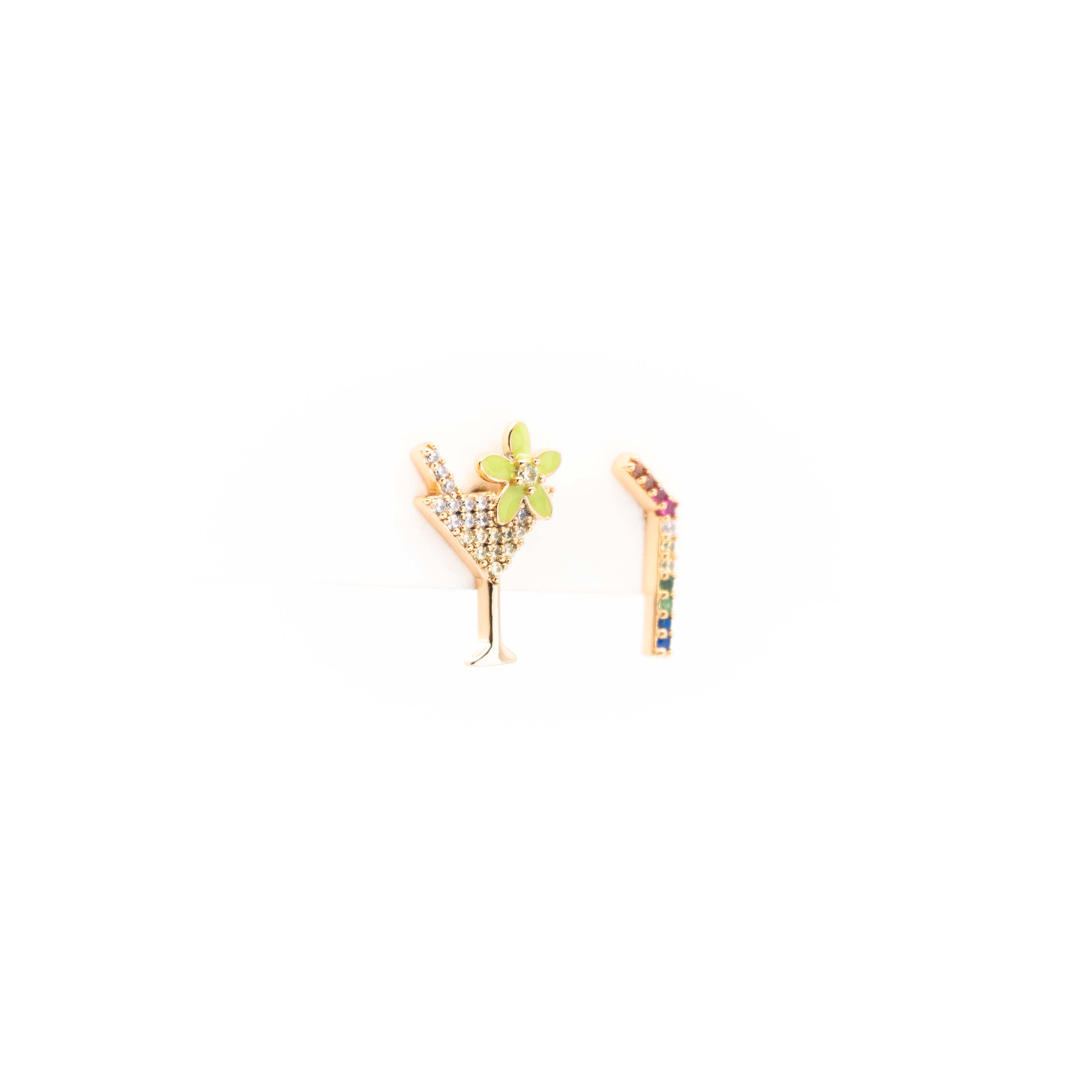 Aretes De Martini Con Flor
