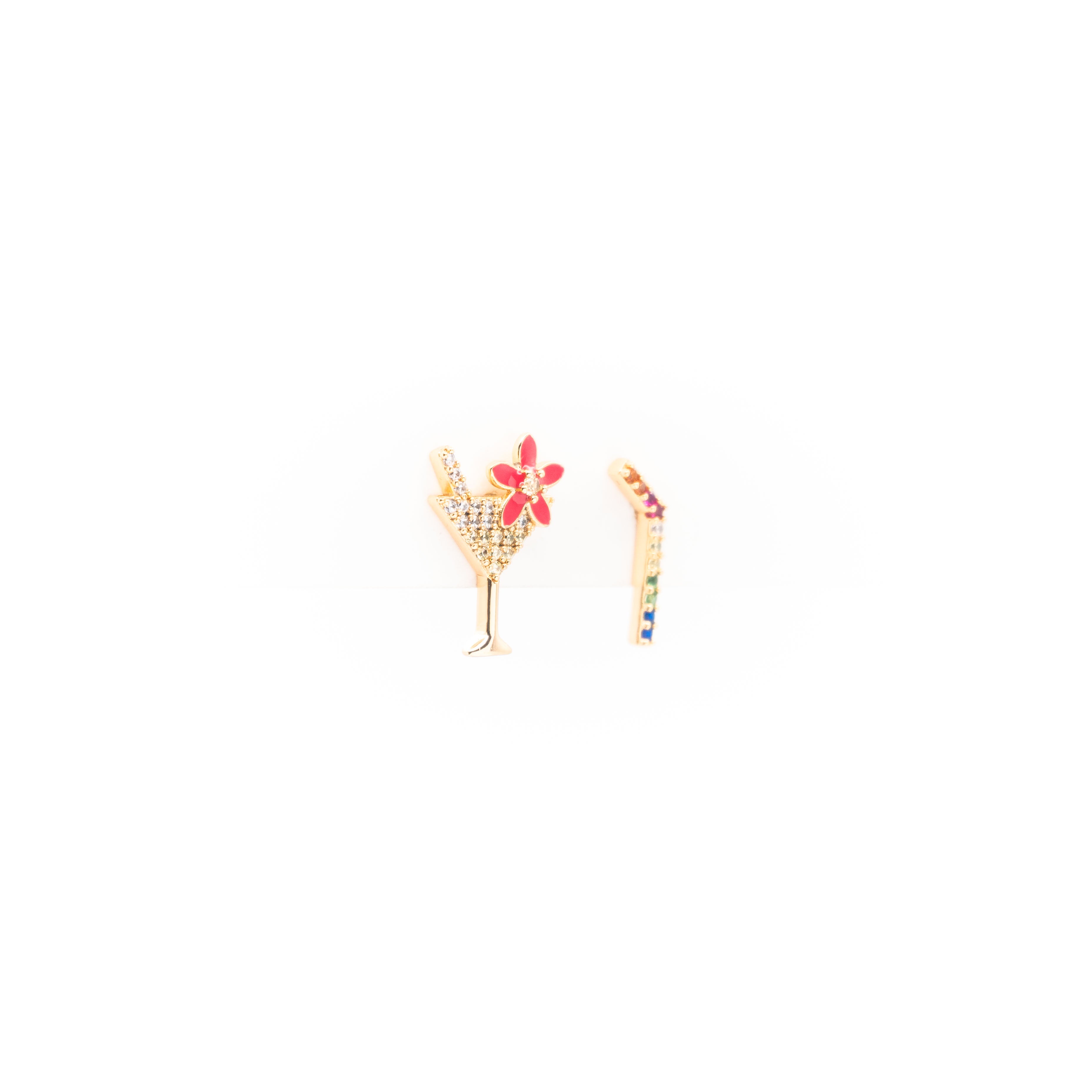 Aretes De Martini Con Flor