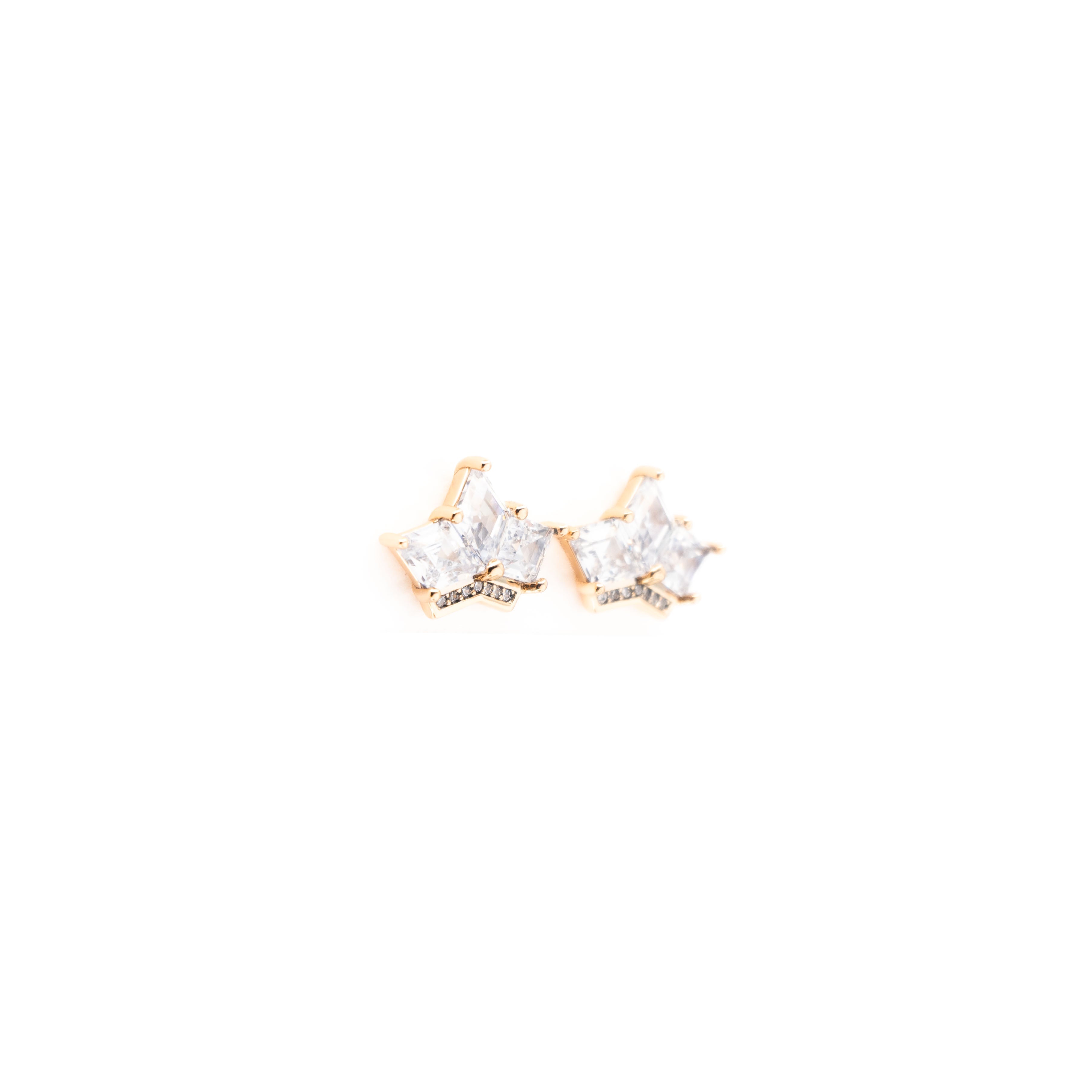 Aretes De Corona Con Circonia
