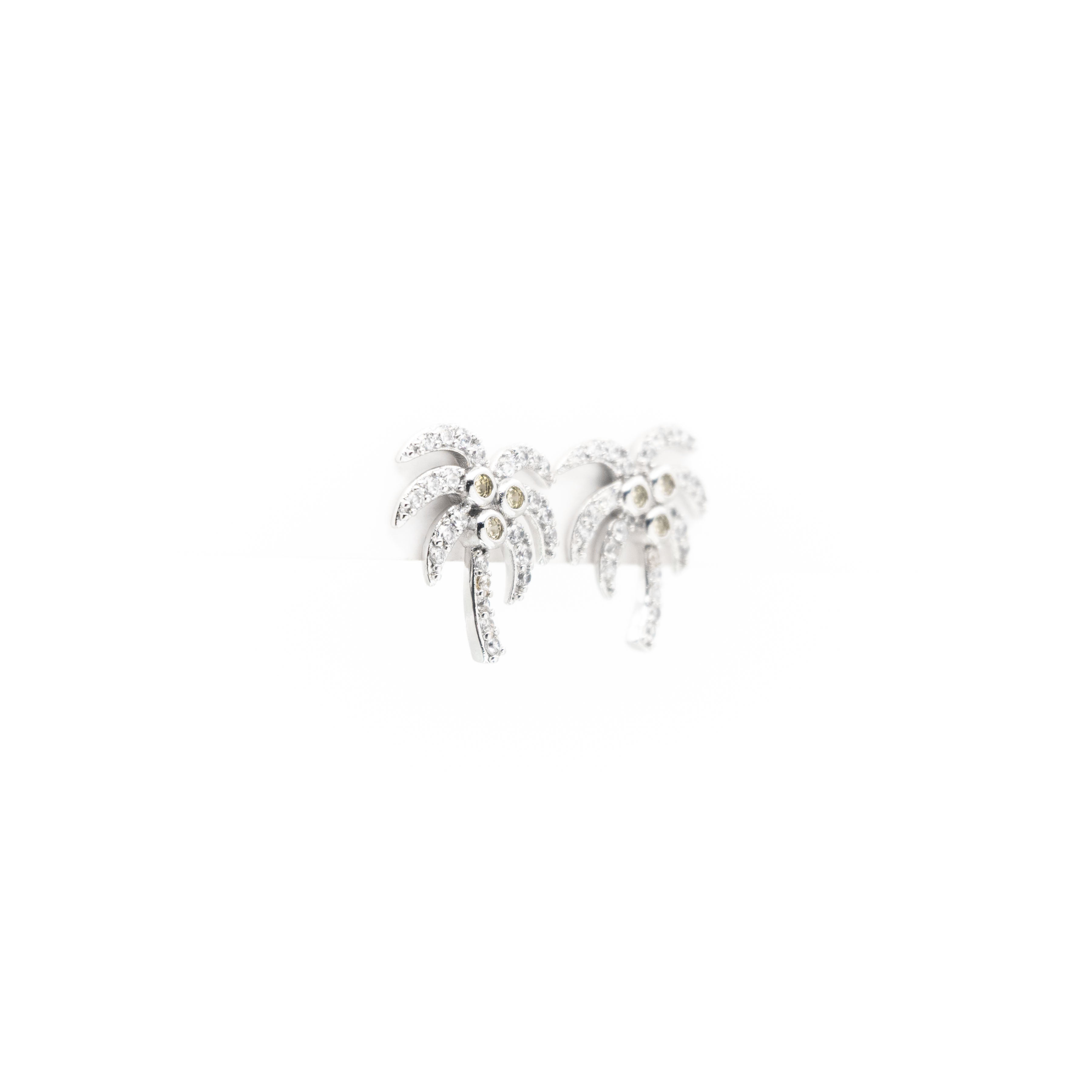Aretes De Palmera Strass