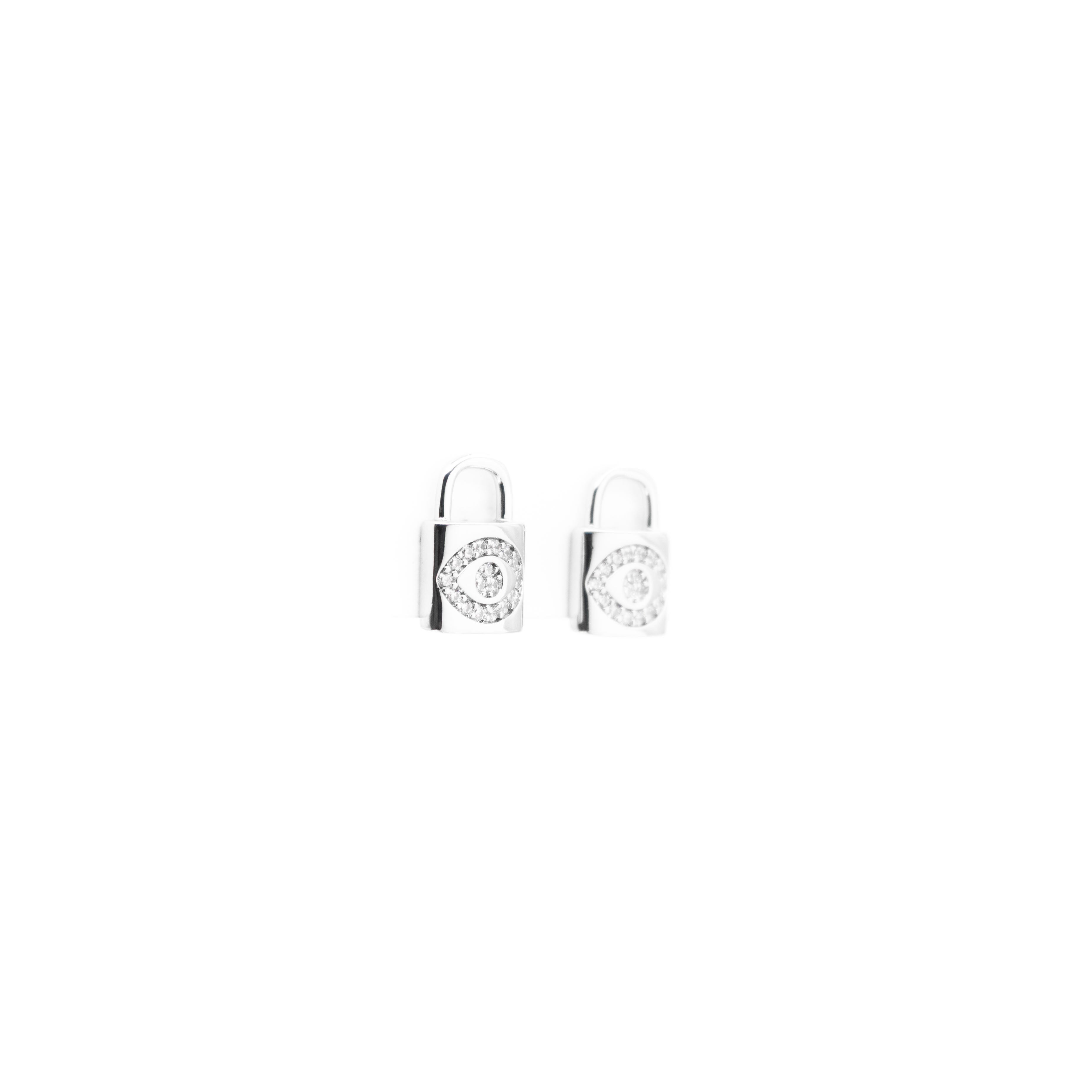 Aretes De Candado Y Ojo Strass