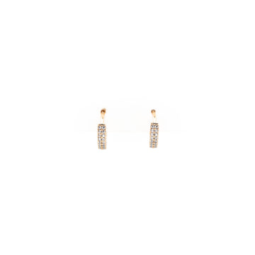 Aretes De Argolla Con Strass