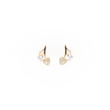 Aretes De Ramas De Corazón Strass