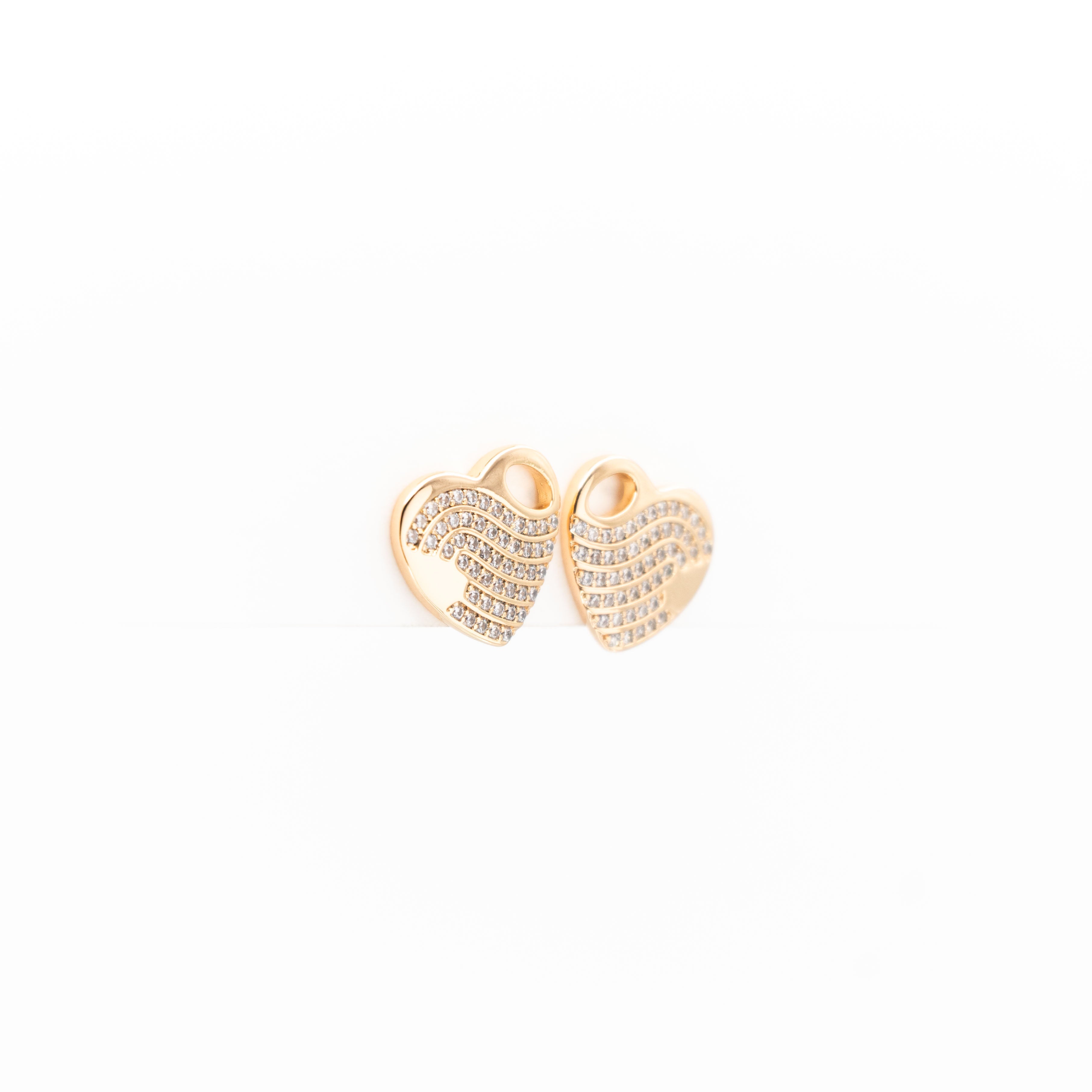 Aretes De Corazón Con Strass