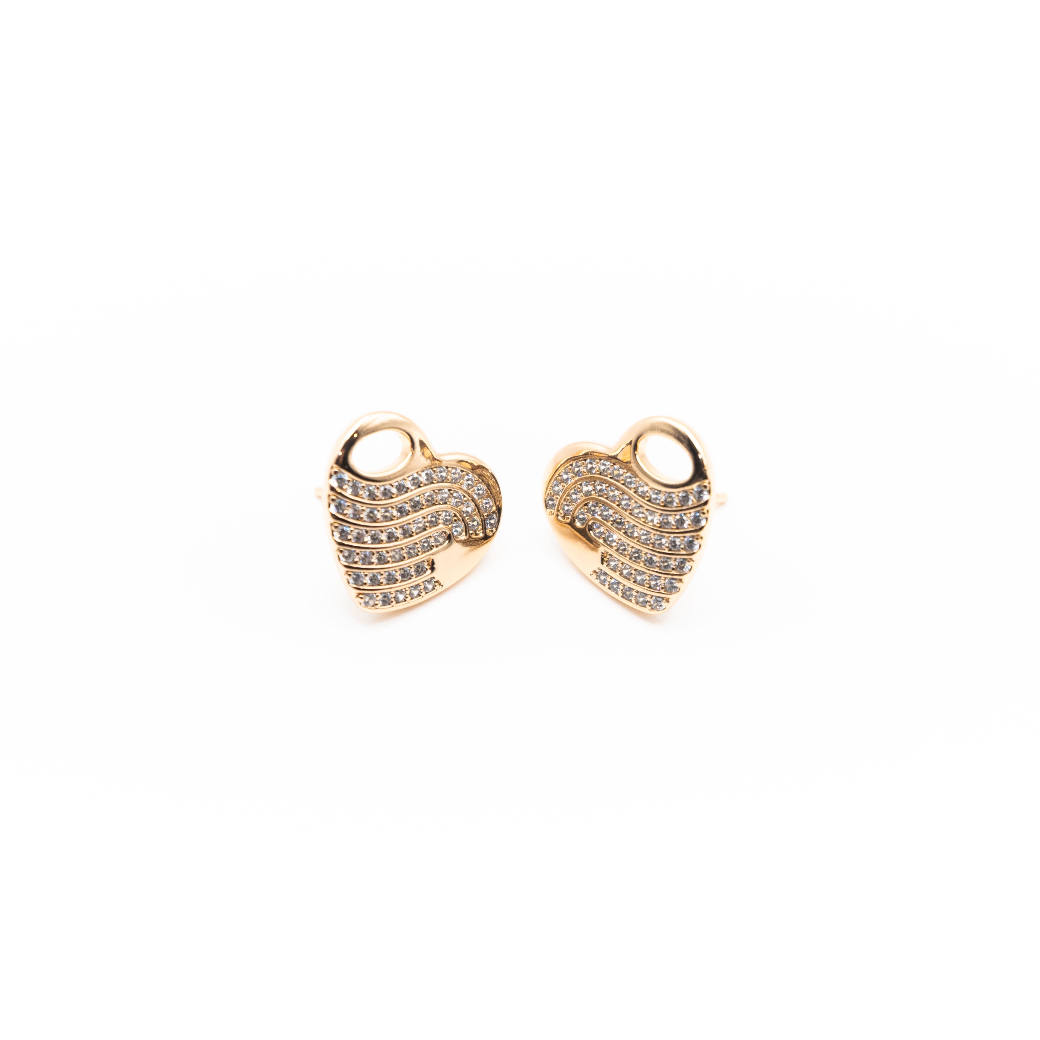 Aretes De Corazón Con Strass