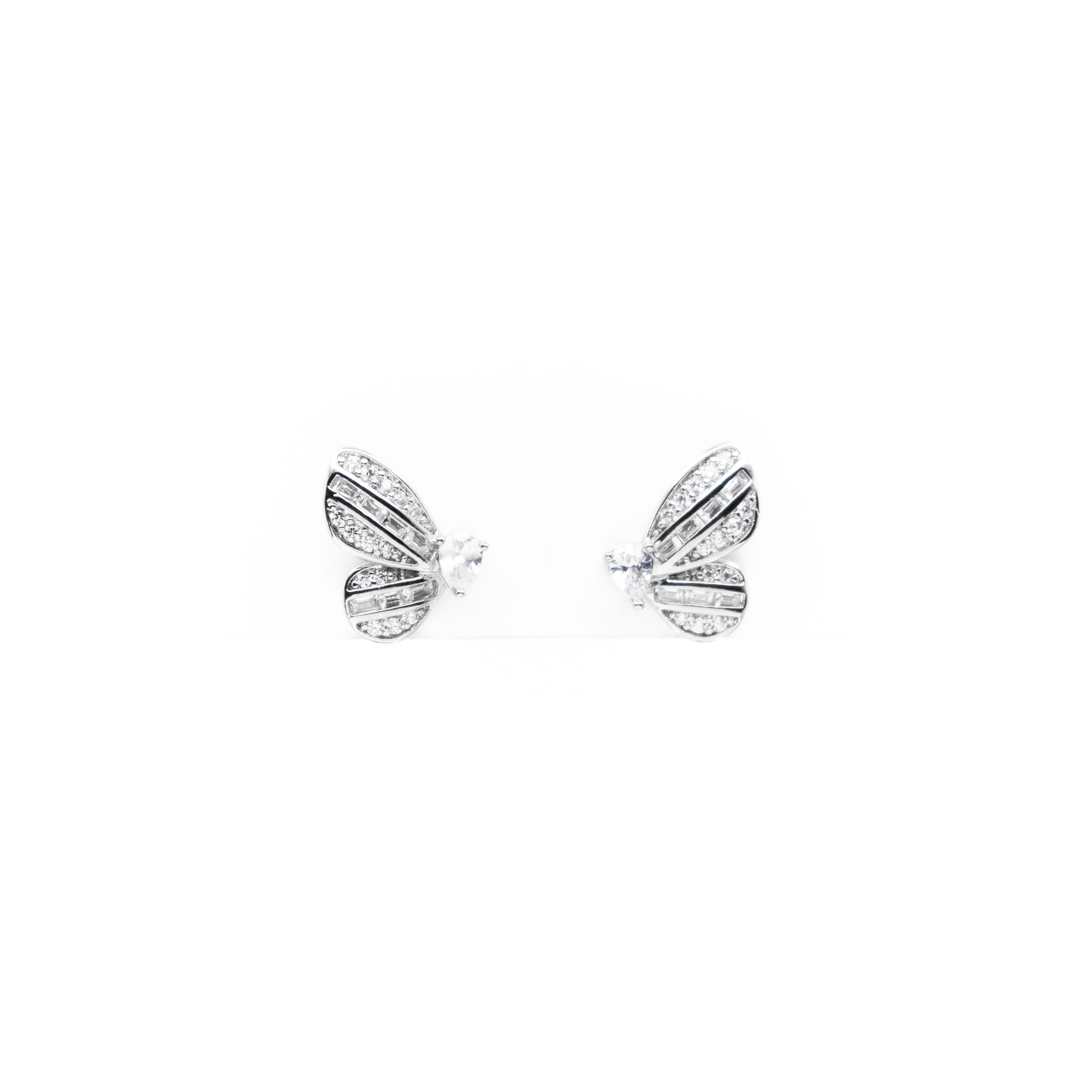 Aretes De Mariposa Con Strass
