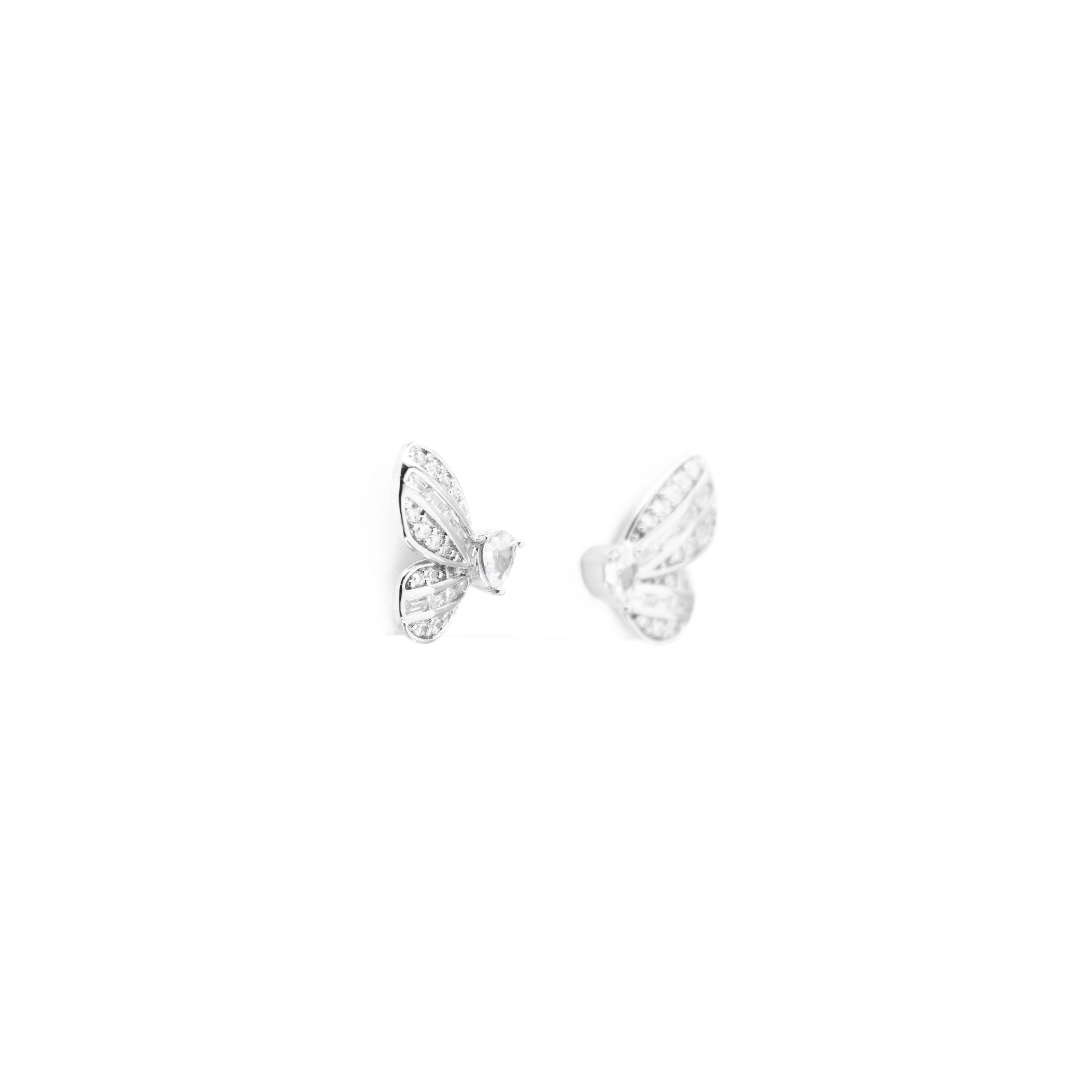 Aretes De Mariposa Con Strass
