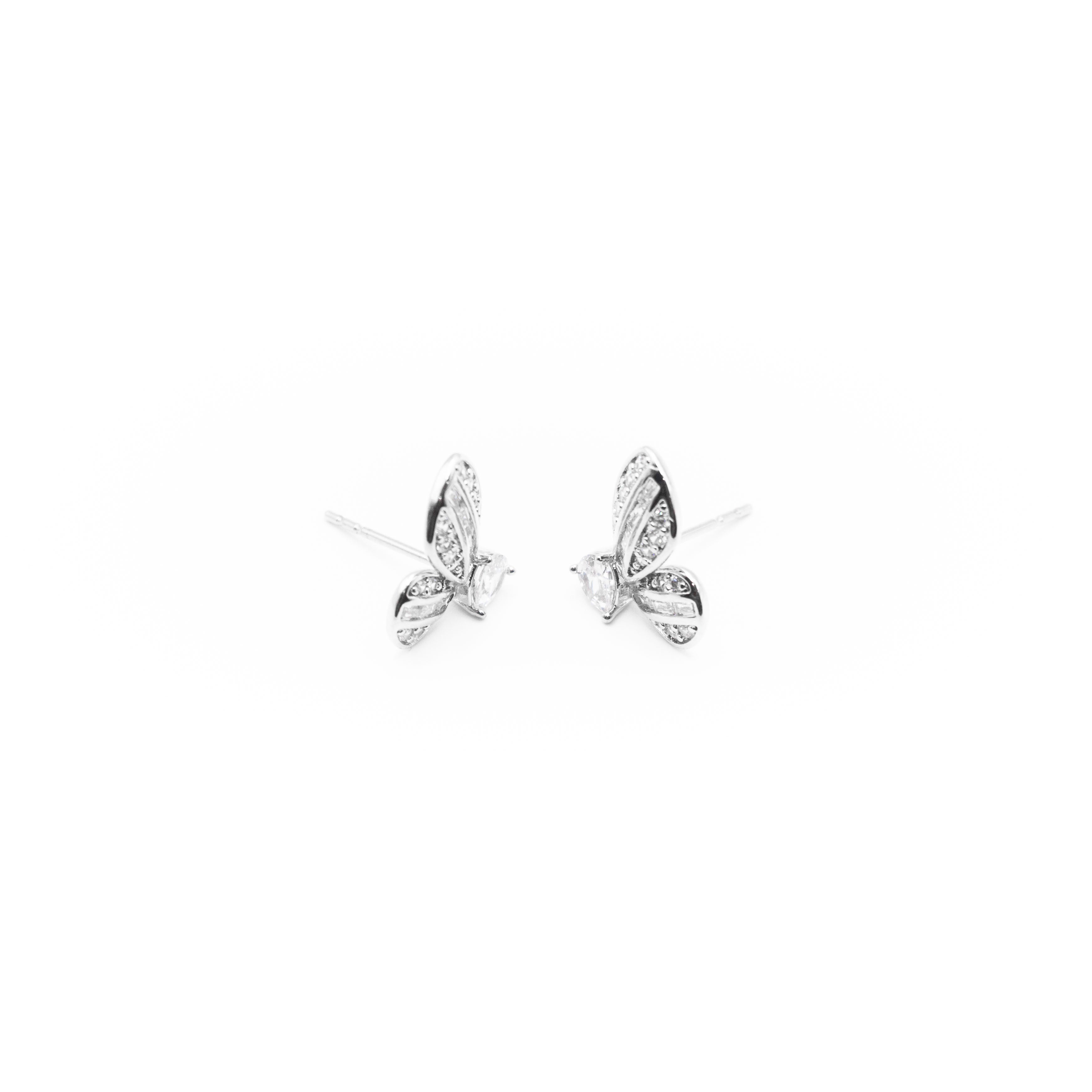 Aretes De Mariposa Con Strass