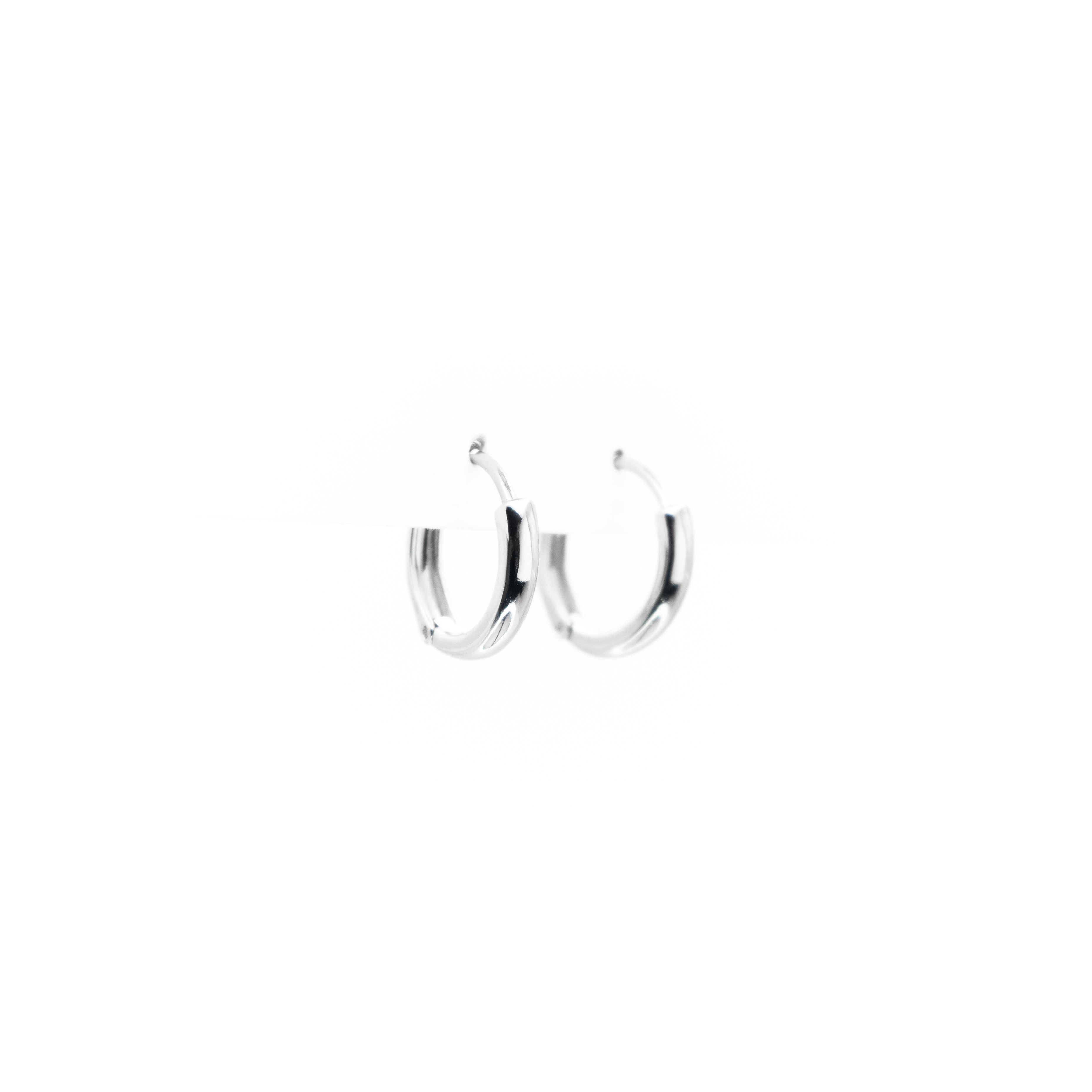 Aretes De Argolla Plateada