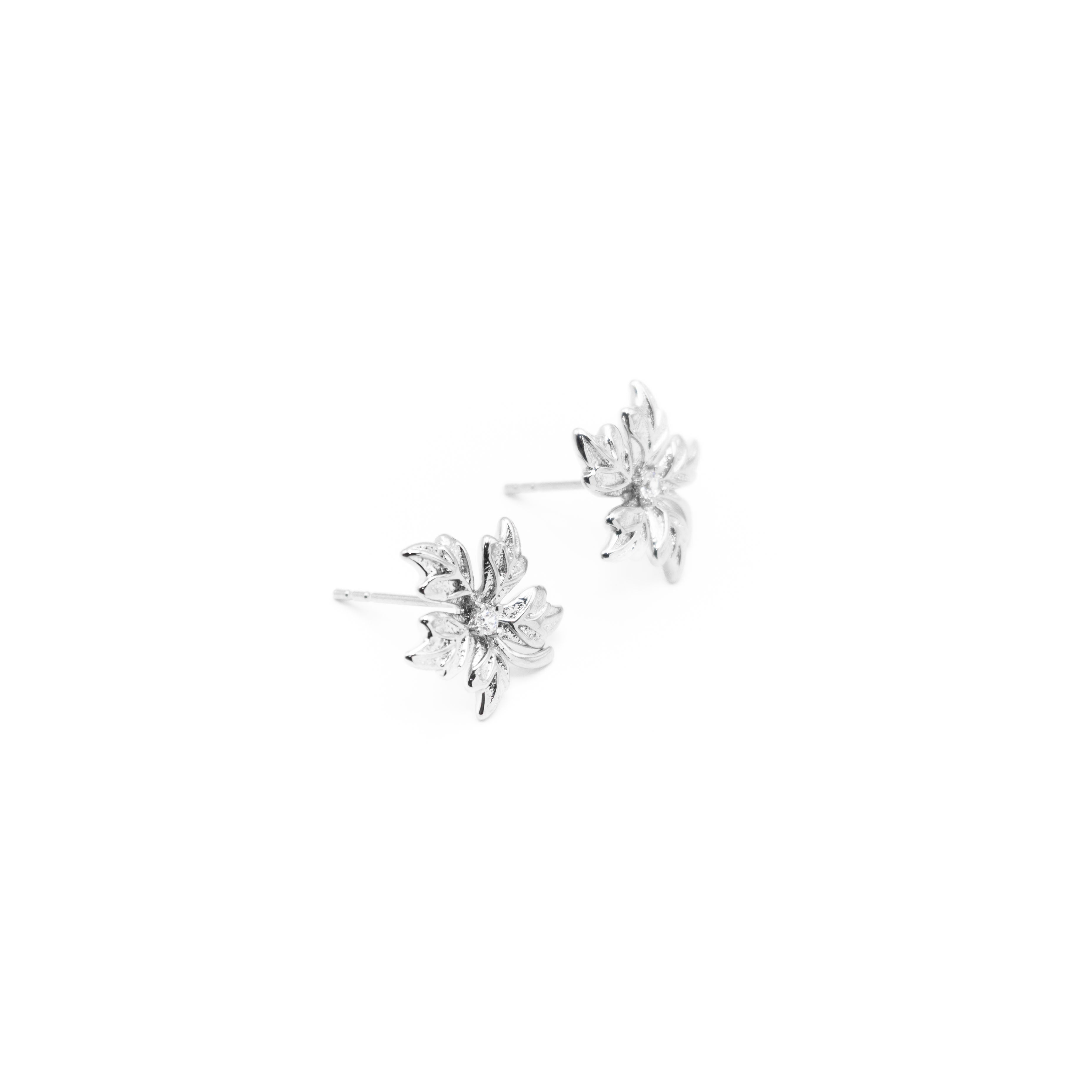 Aretes De Flor Con Strass