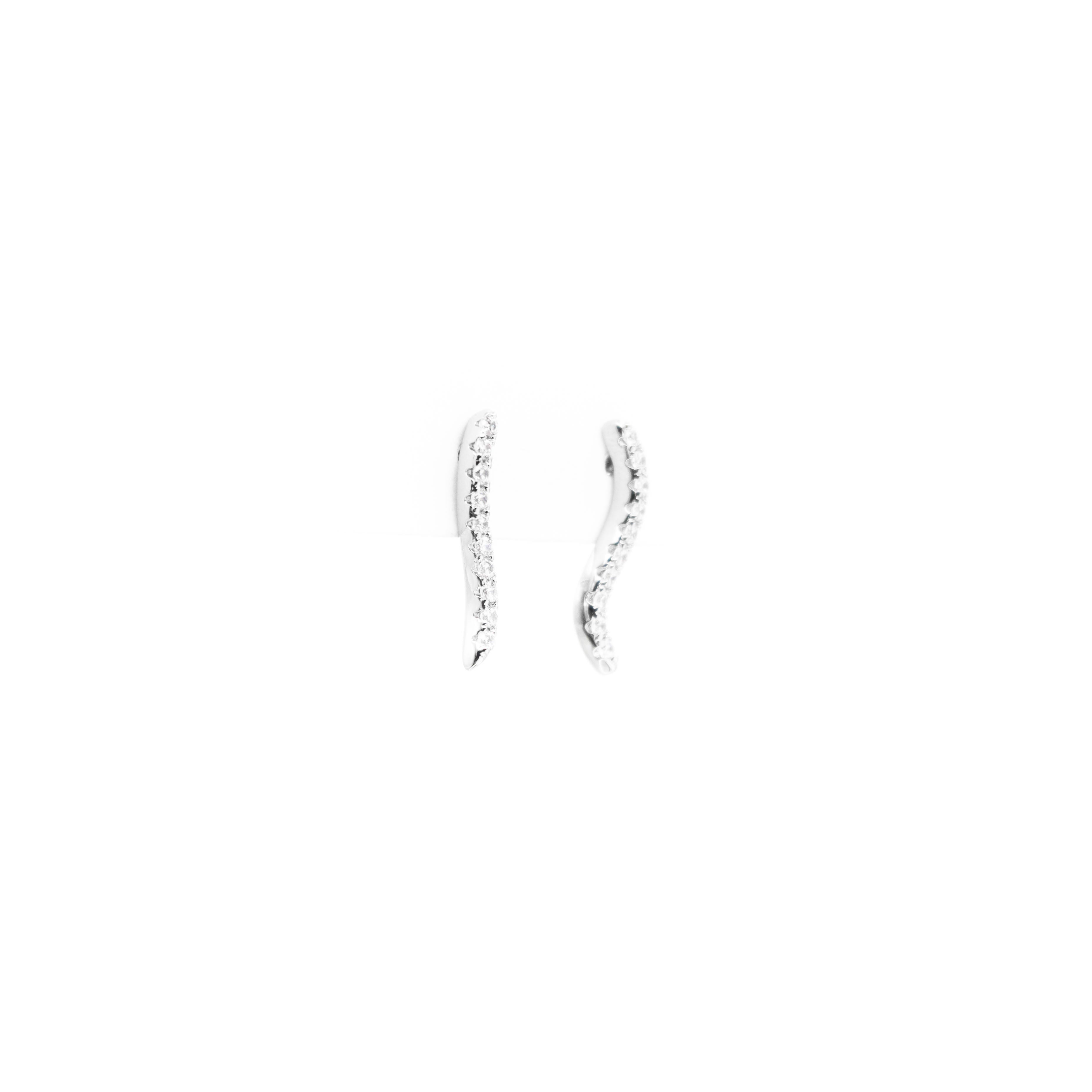 Aretes Ondulados Strass