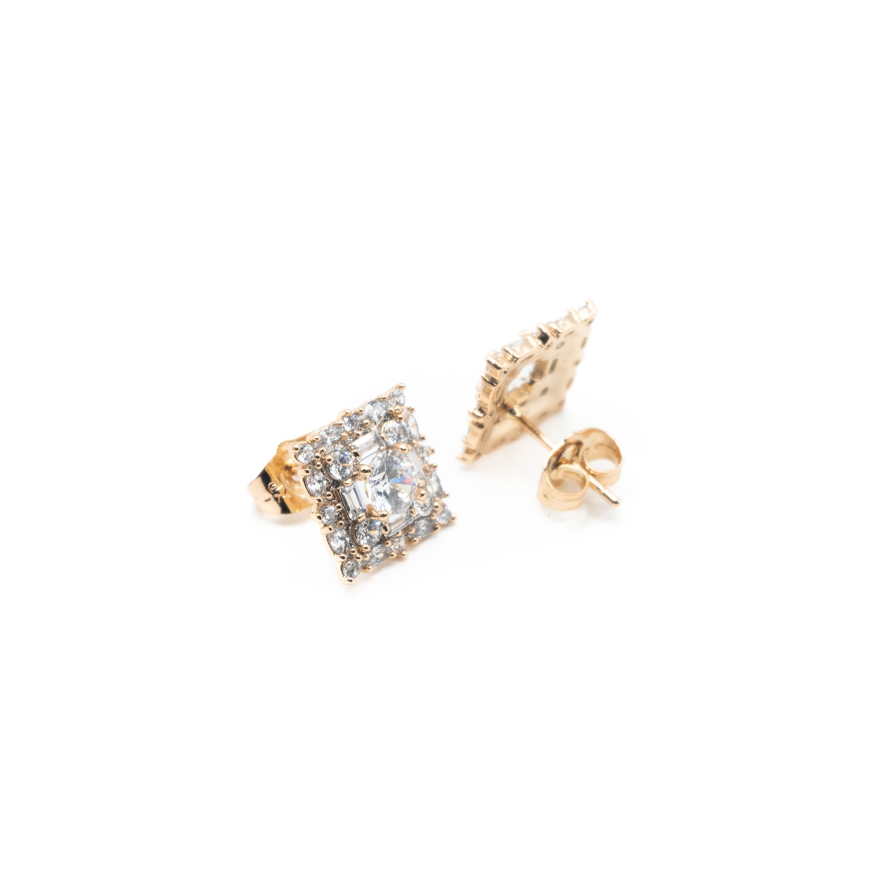 Aretes Cuadrados Con Strass