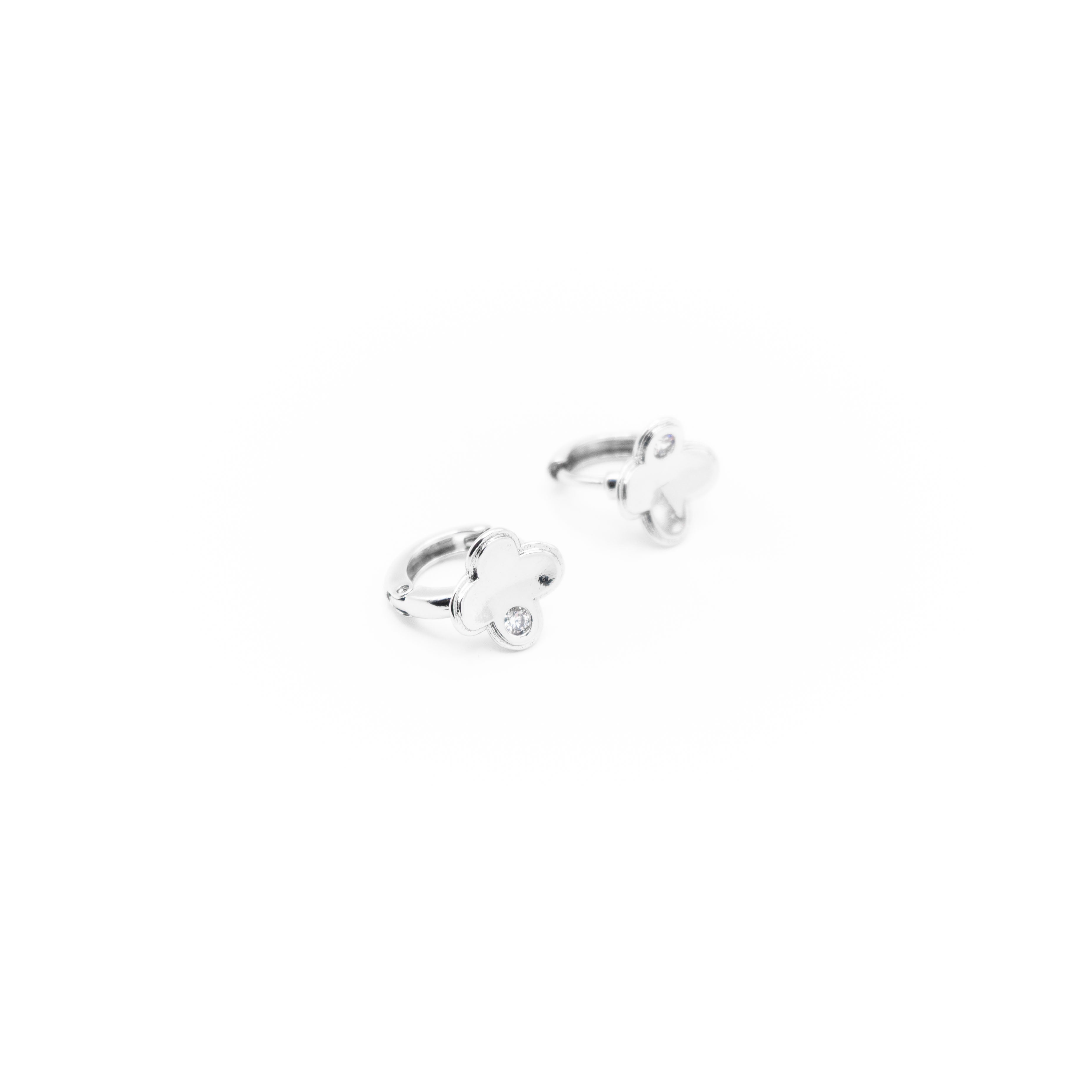 Aretes De Flor Con Circonia