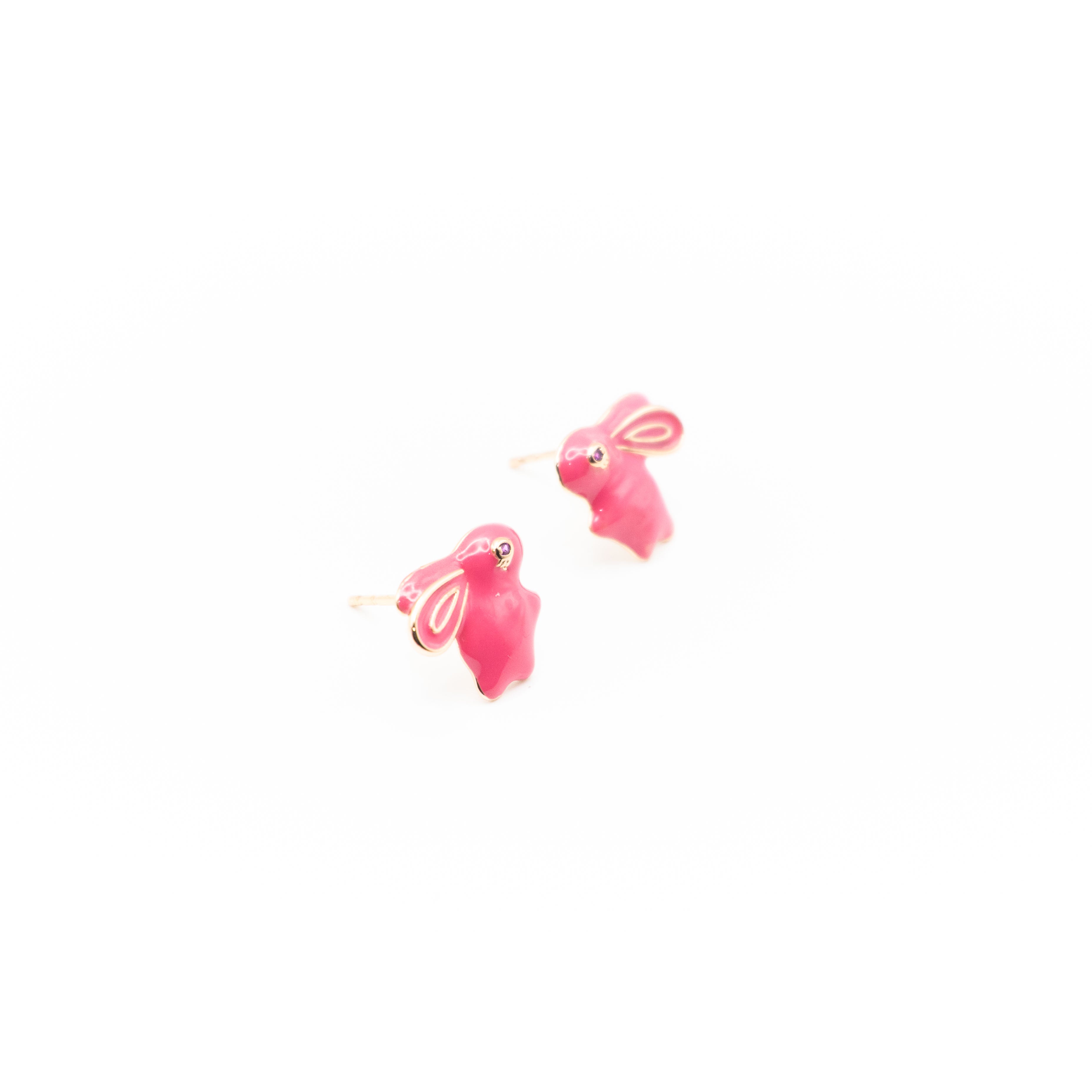 Aretes De Conejo Rosa