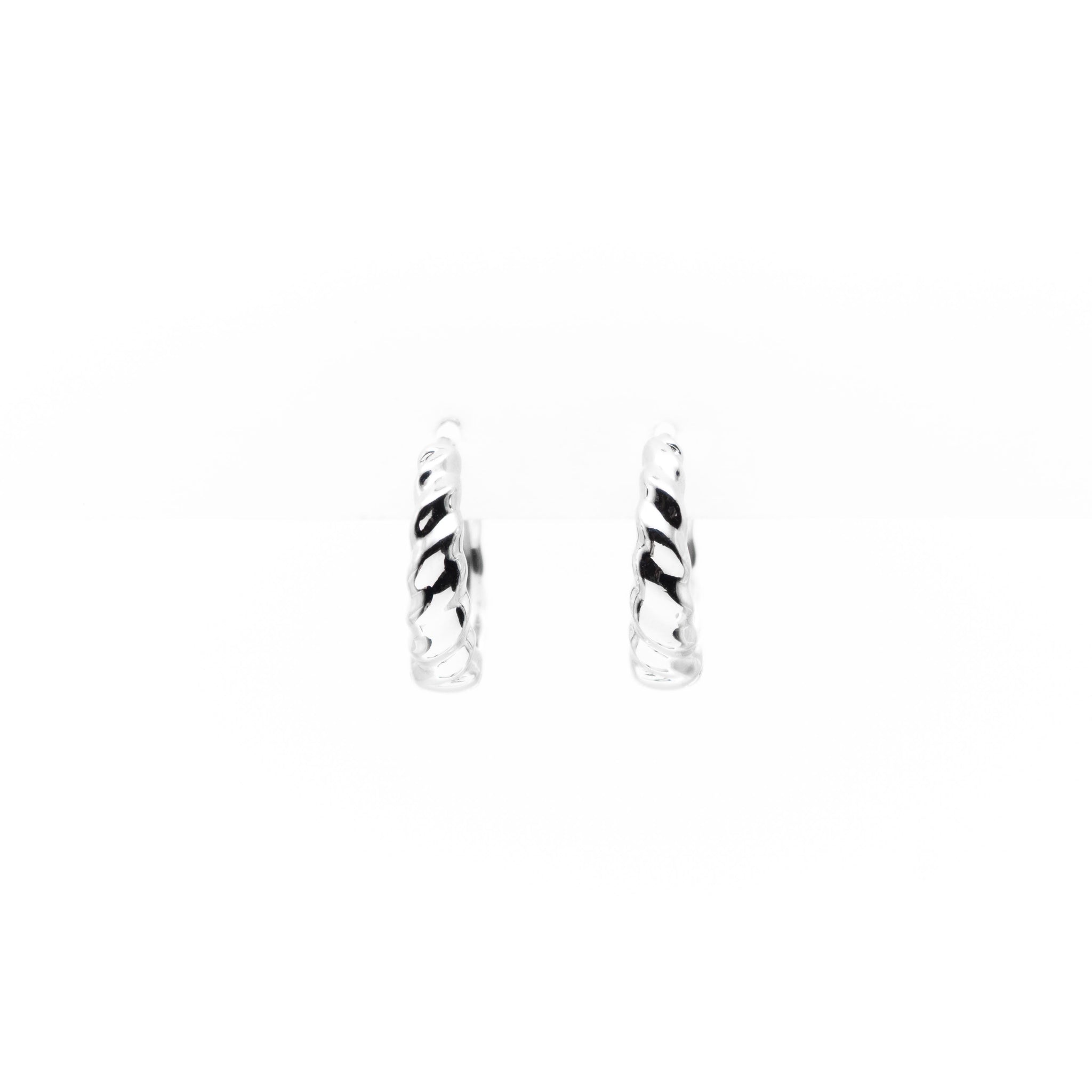 Aretes De Argolla Ondulado