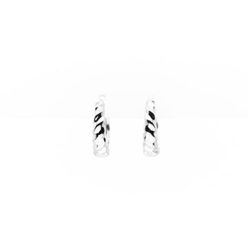 Aretes De Argolla Ondulado