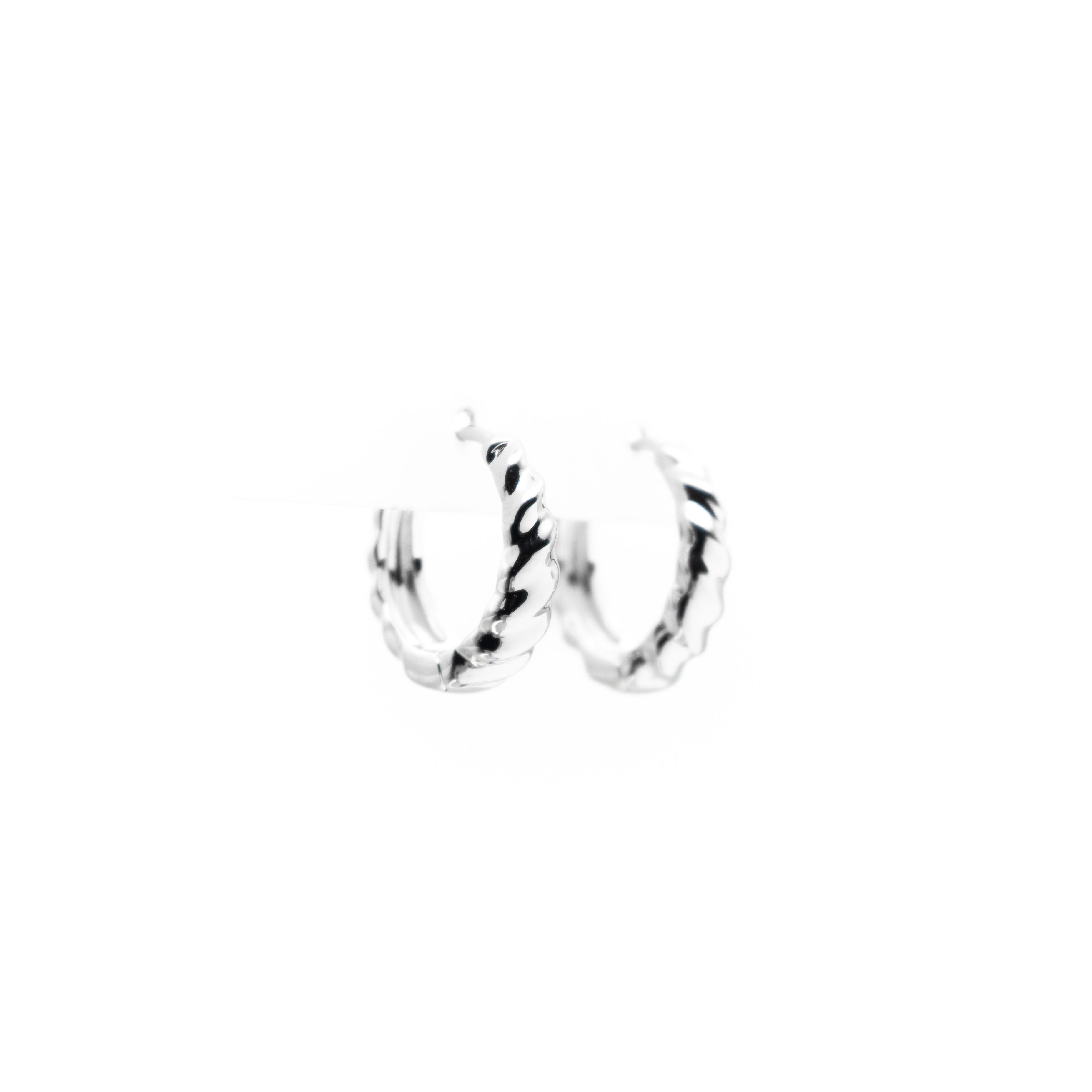 Aretes De Argolla Ondulado