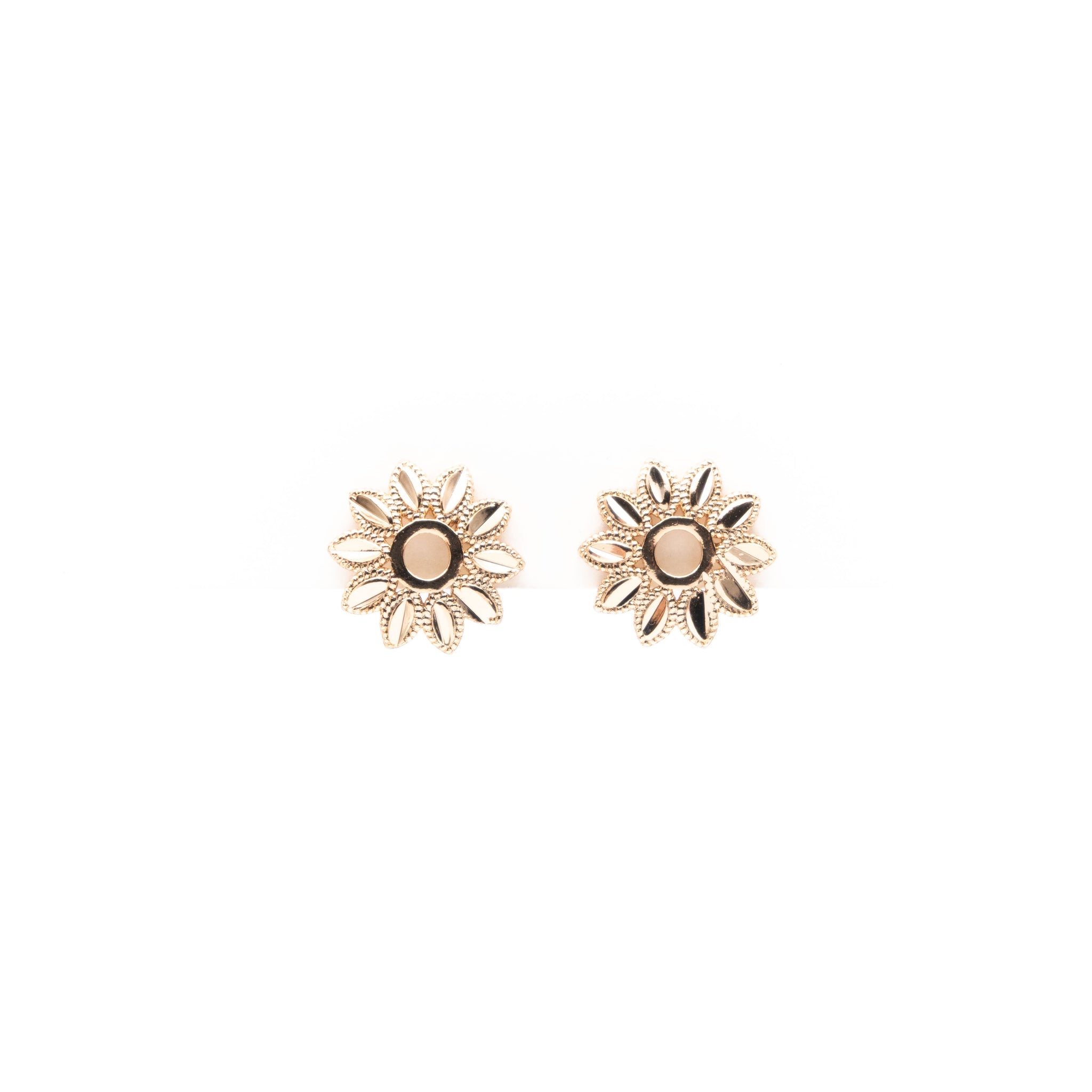Aretes De Flor Dorada