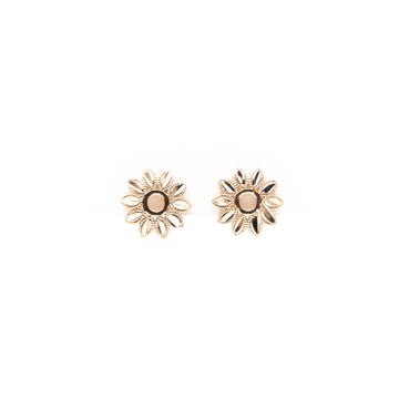 Aretes De Flor Dorada
