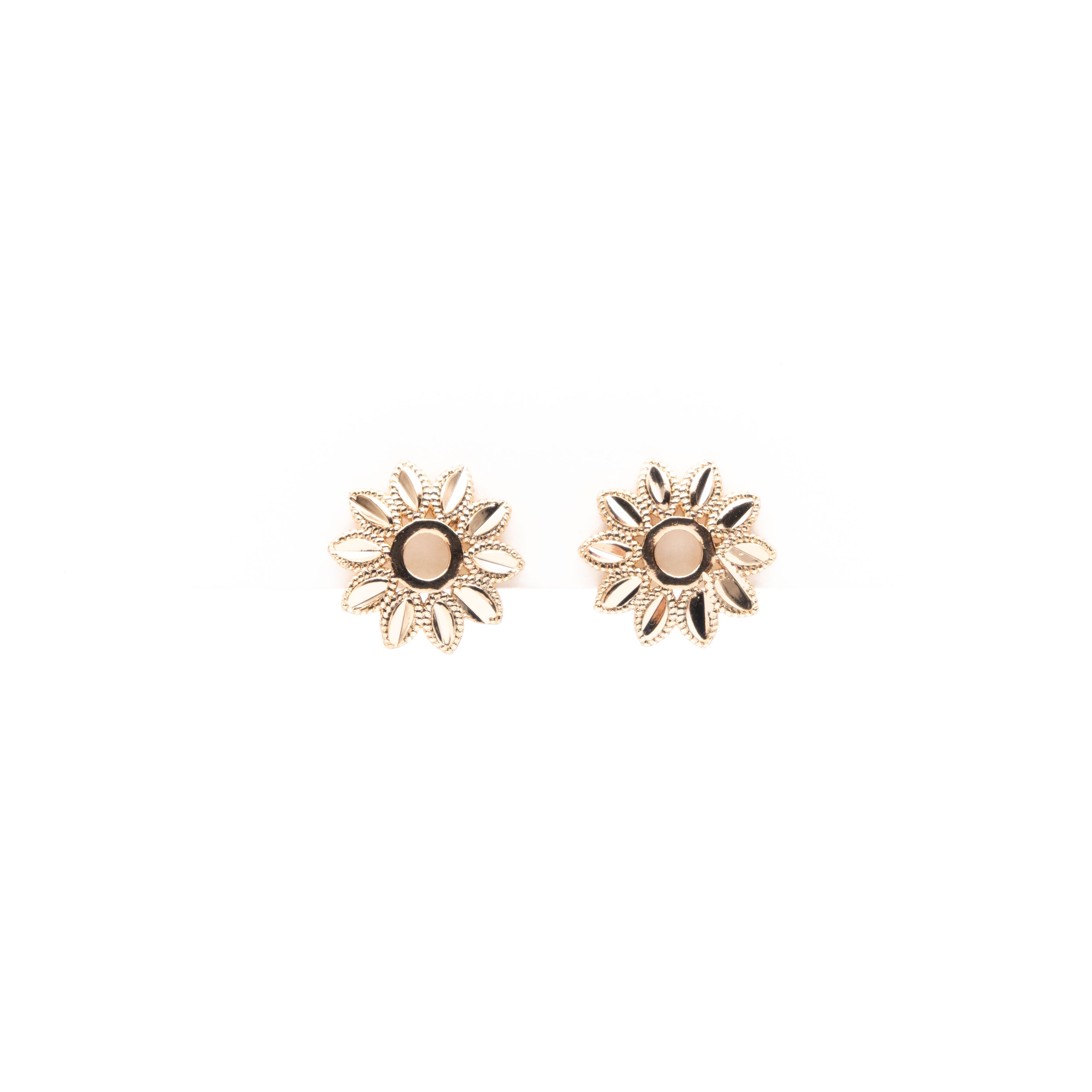 Aretes De Flor Dorada