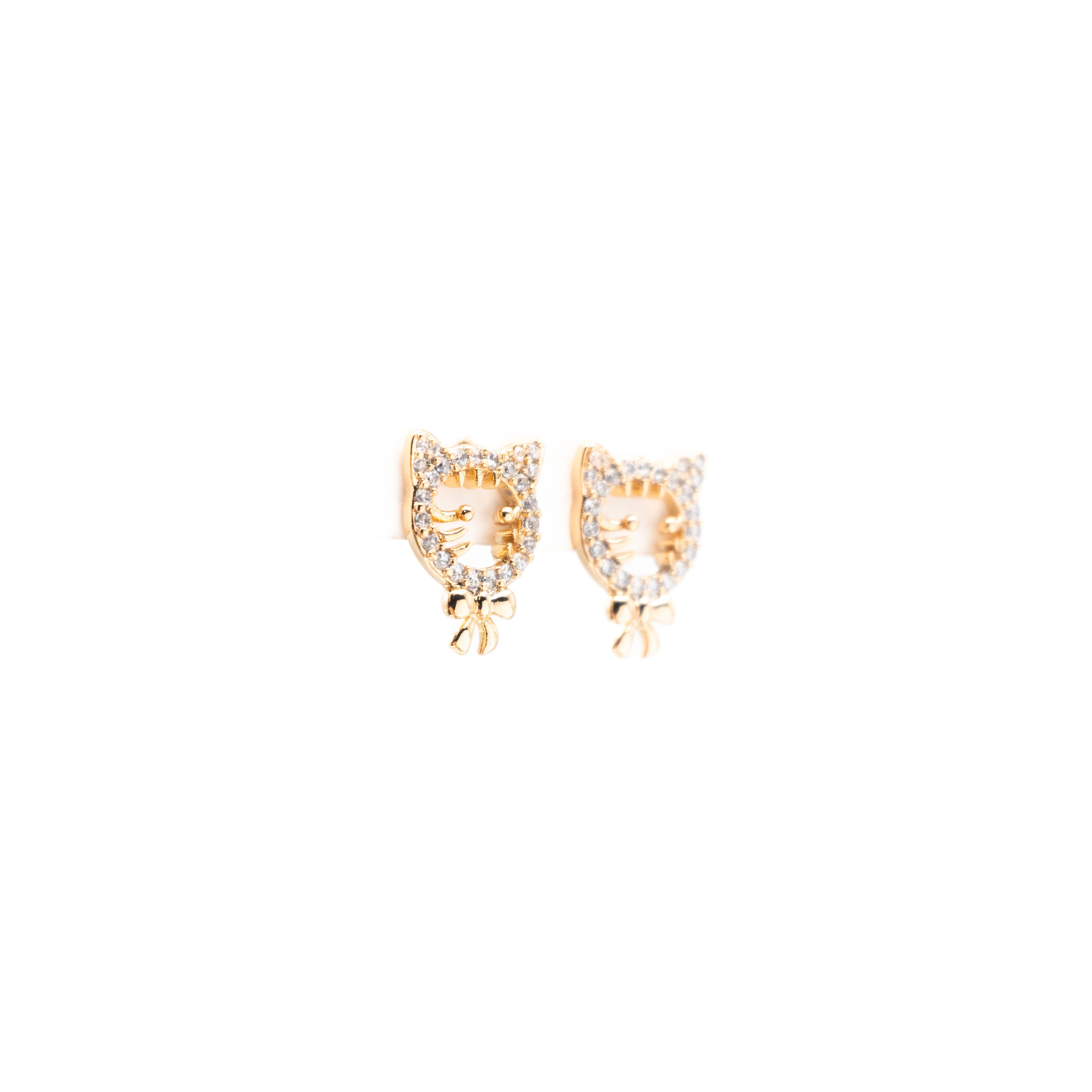 Aretes De Gato Con Moño