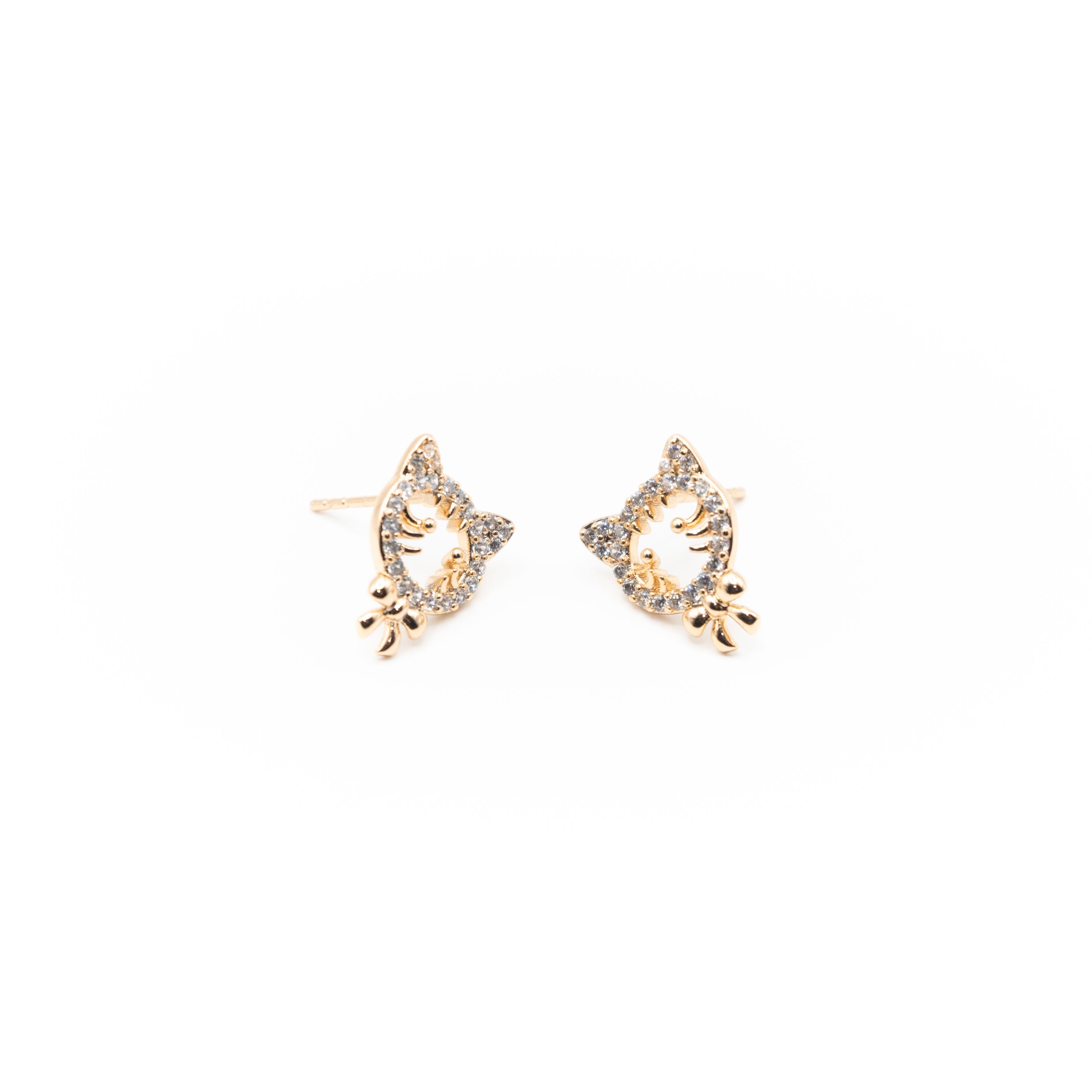 Aretes De Gato Con Moño