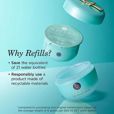 Tatcha The Water Cream Hidratante Reutilizable sin Aceite y Minimiza Poros de .34 fl oz