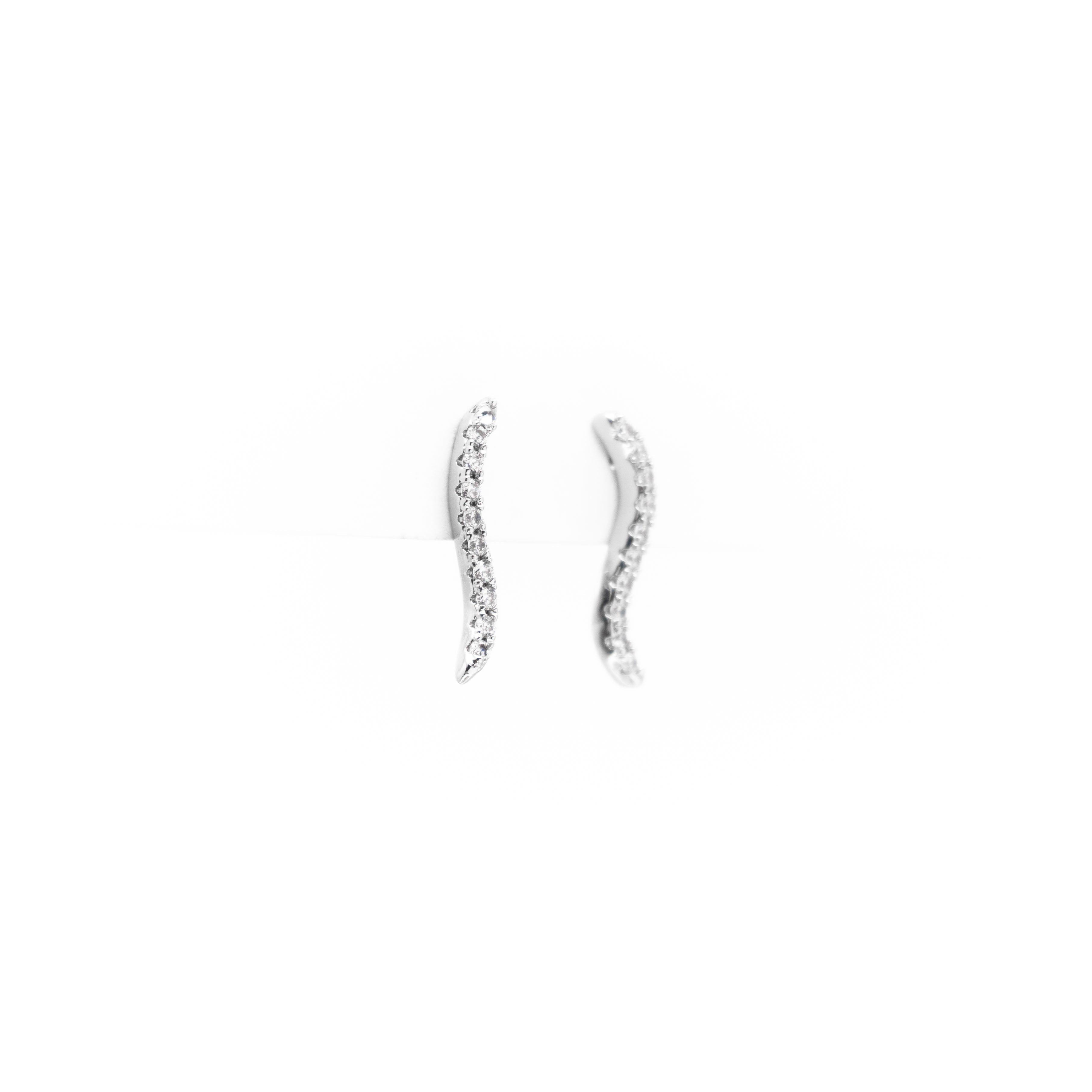 Aretes Ondulados Strass
