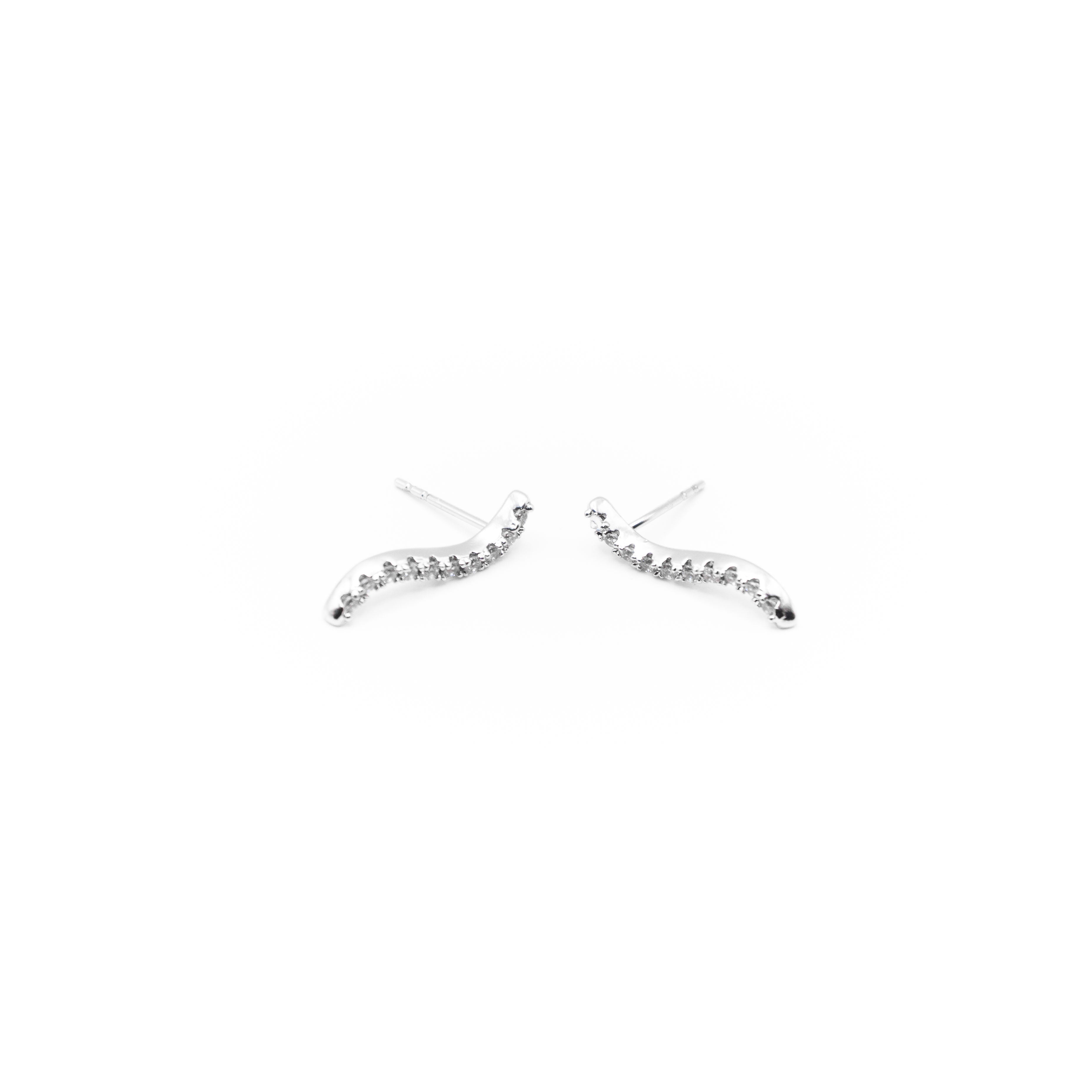 Aretes Ondulados Strass