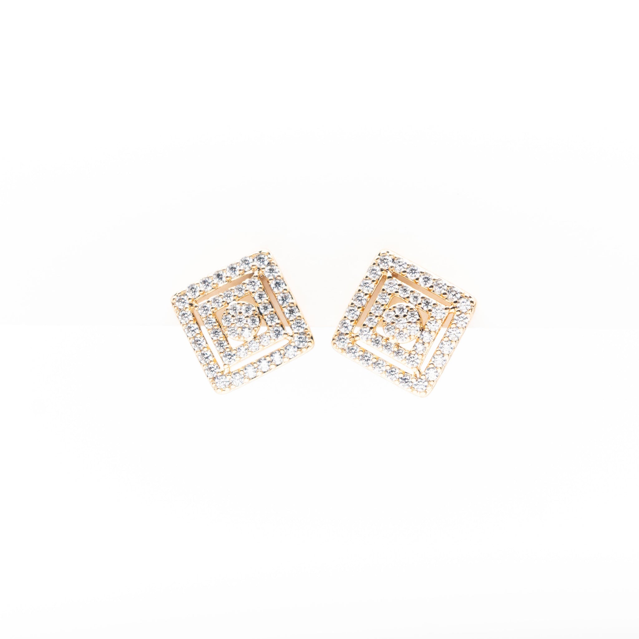 Aretes De Rombo Strass