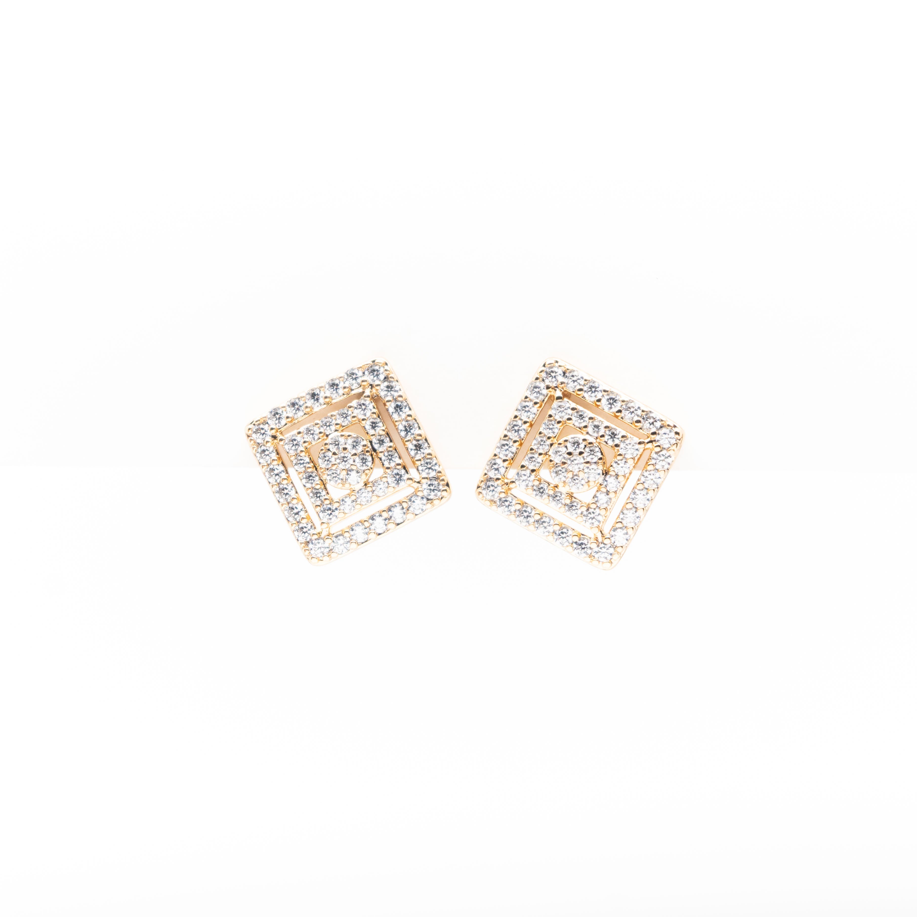 Aretes De Rombo Strass