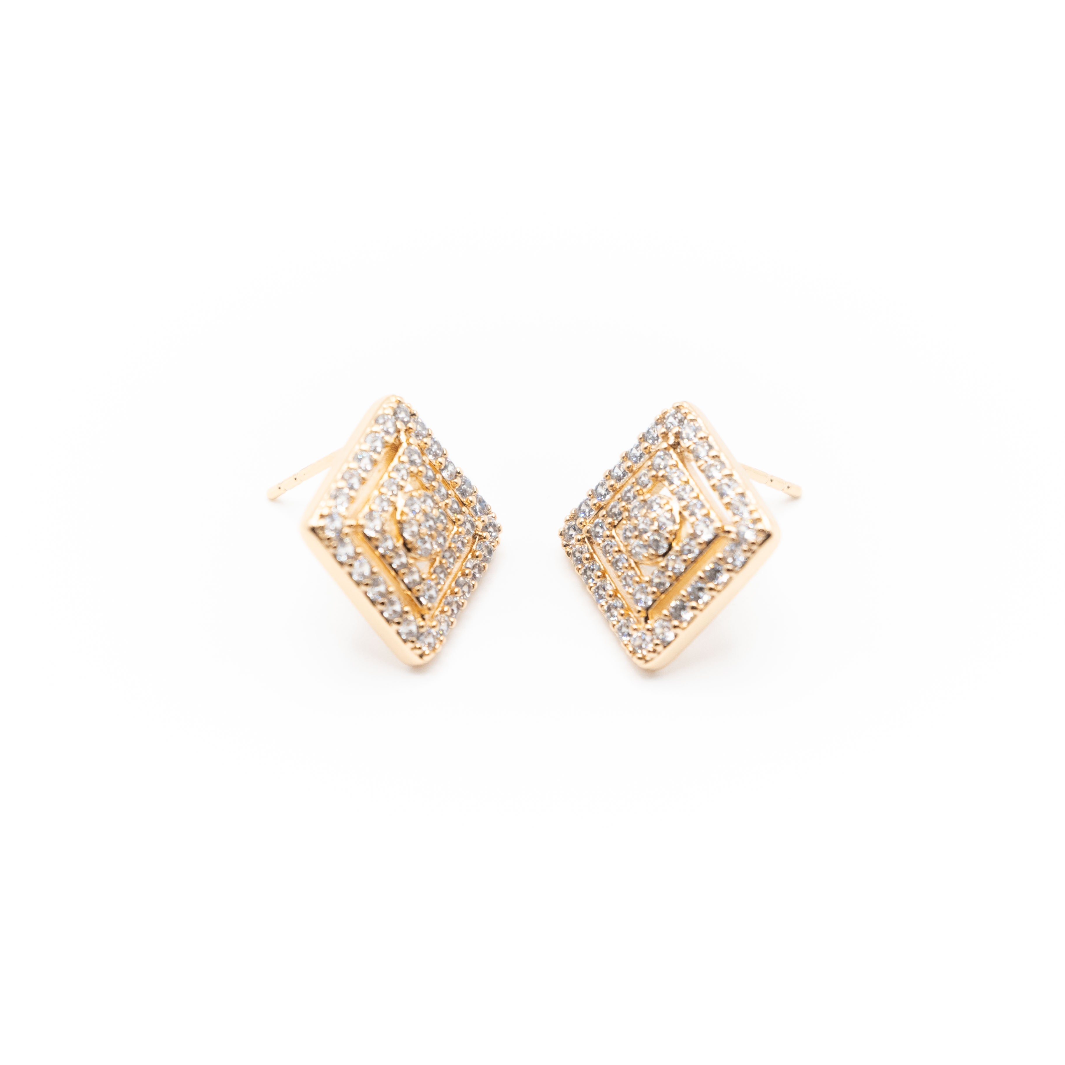 Aretes De Rombo Strass