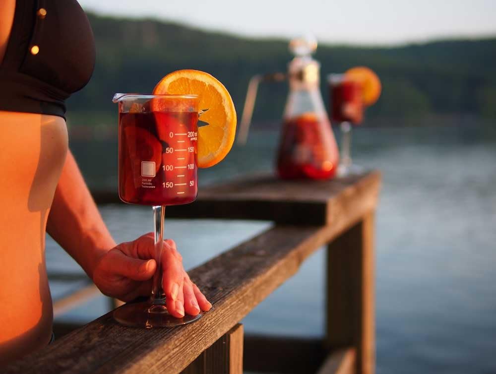 Copa De Vino De Vaso De Precipitado Quimico